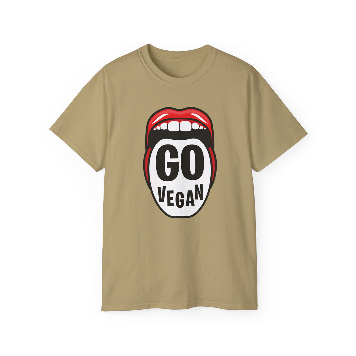 Go Vegan mouth graphic Tee | Vegan advocacy shirt