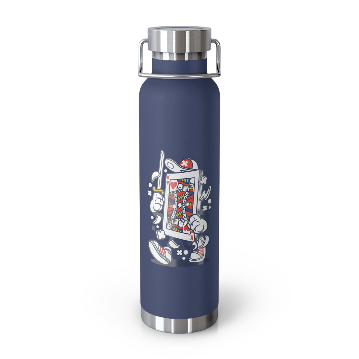 22oz Copper Insulated Water Bottle with Cartoon Design - CV30
