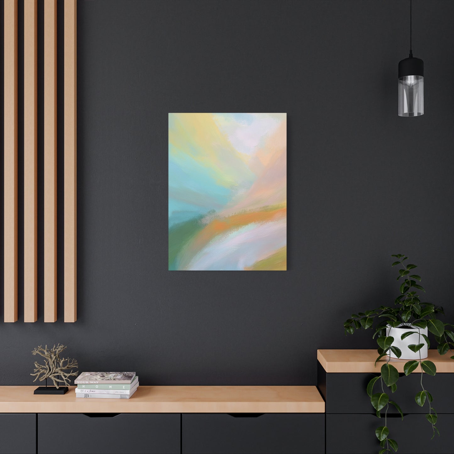 Abstract Pastel Painting Print Canvas 20x24,20x30,24x30 24x32,24x36,30x40 32x48,36x48,40x60 Pine-Wood Inner Frame ABS-94