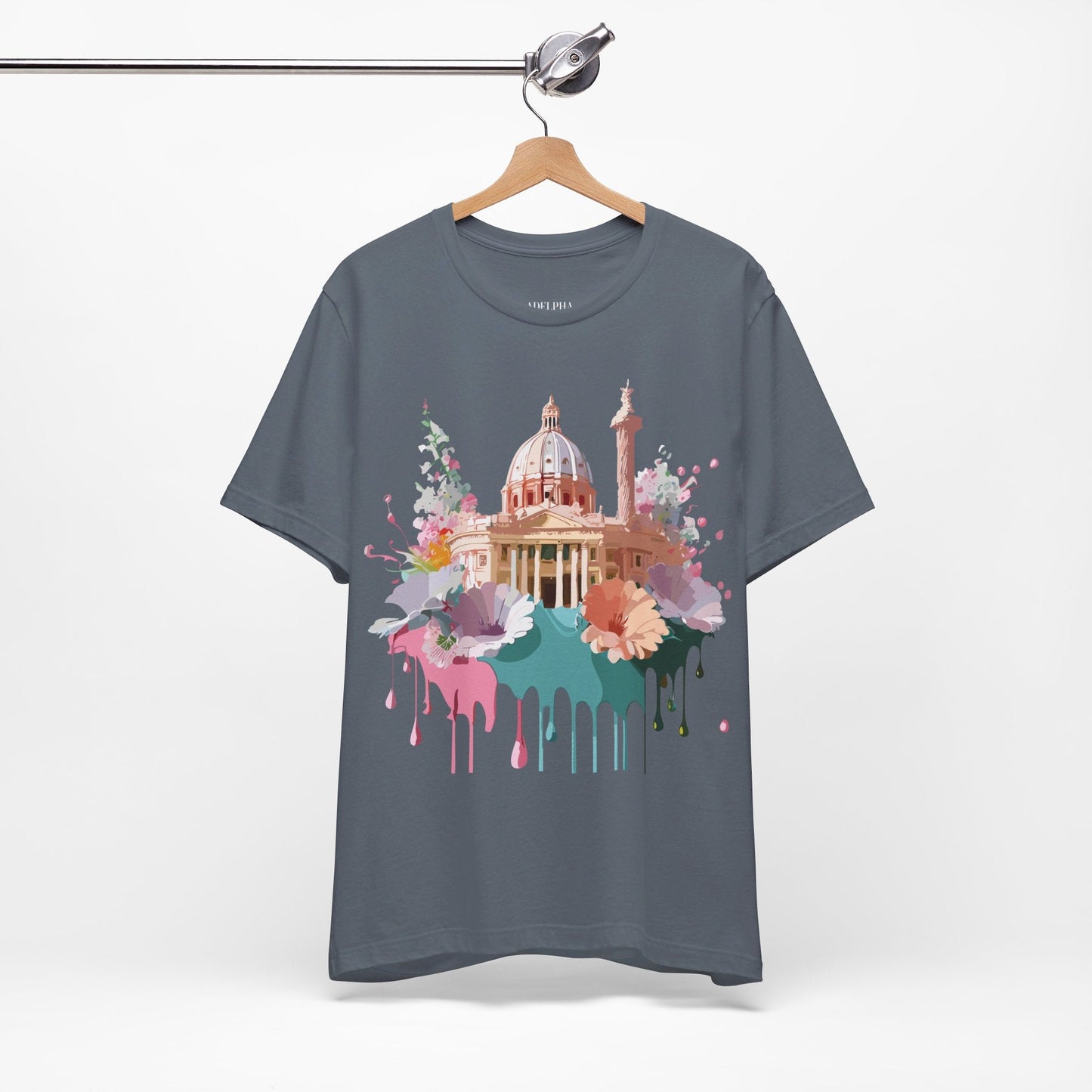 Tourist Shirt Rome Graphic Tee Unisex Jersey Short Sleeve Art Design By Adelpha Artwork