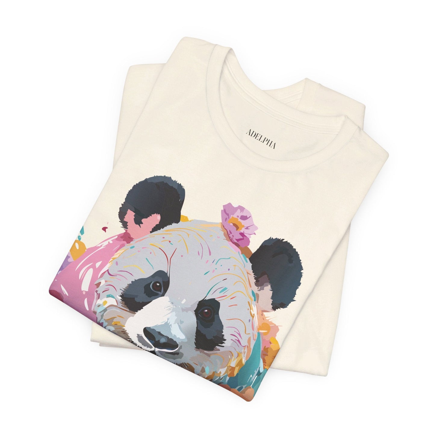 Panda Premium Graphic Tee Unisex Jersey Short Sleeve By Adelpha Vintage Inspired Artwork