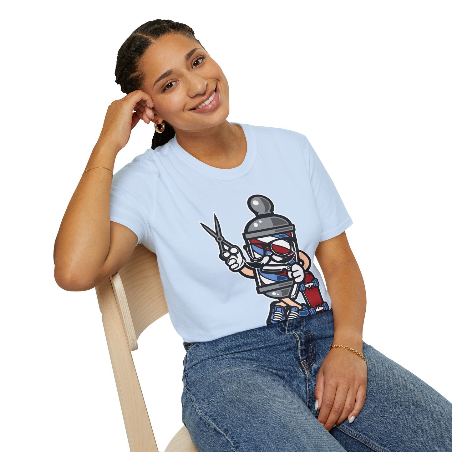 Cartoon Animation T Shirt Unisex Funny Tee Cotton Gildan Softstyle 64000 Comfortable Wear