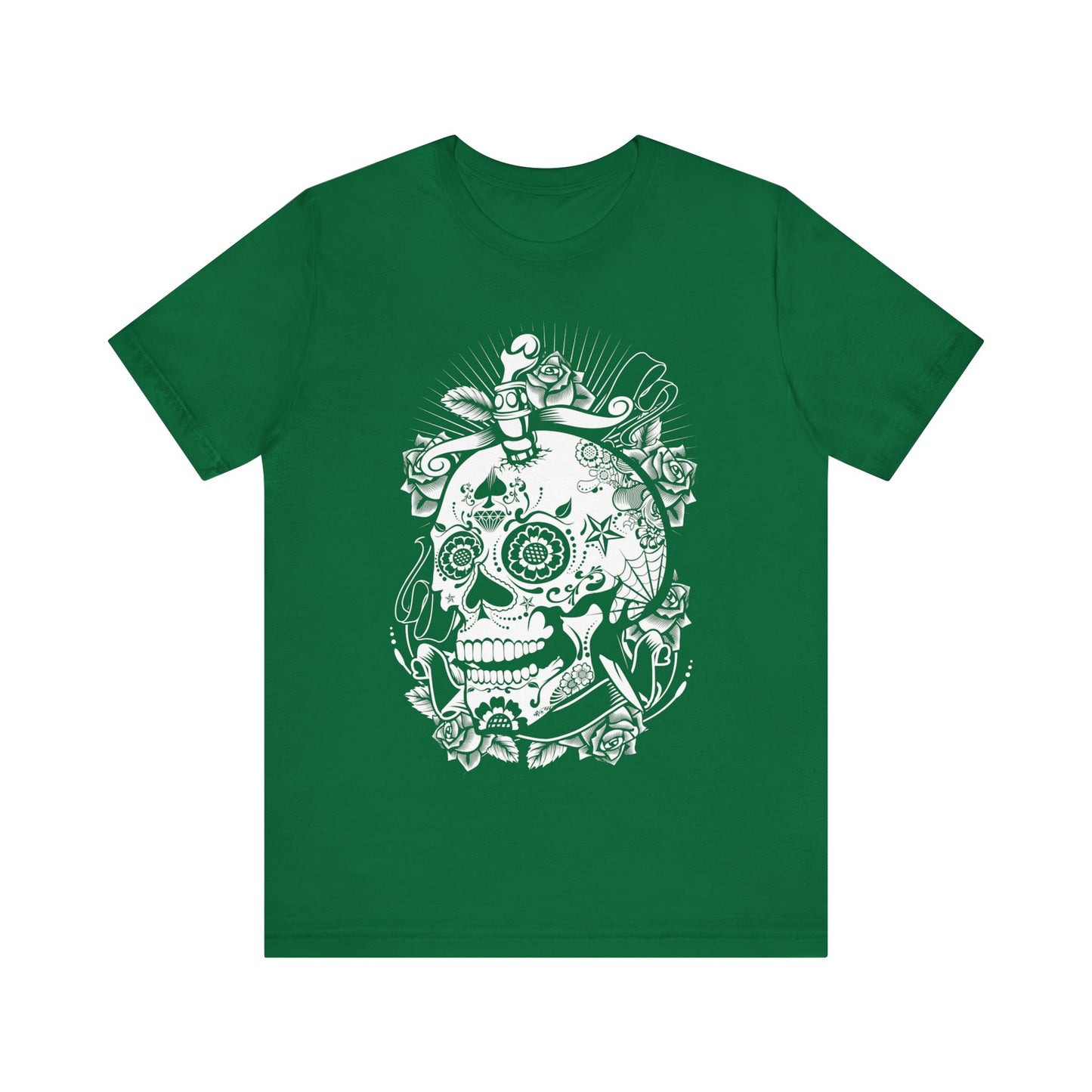 Unisex Cotton Tee Shirt with Skull