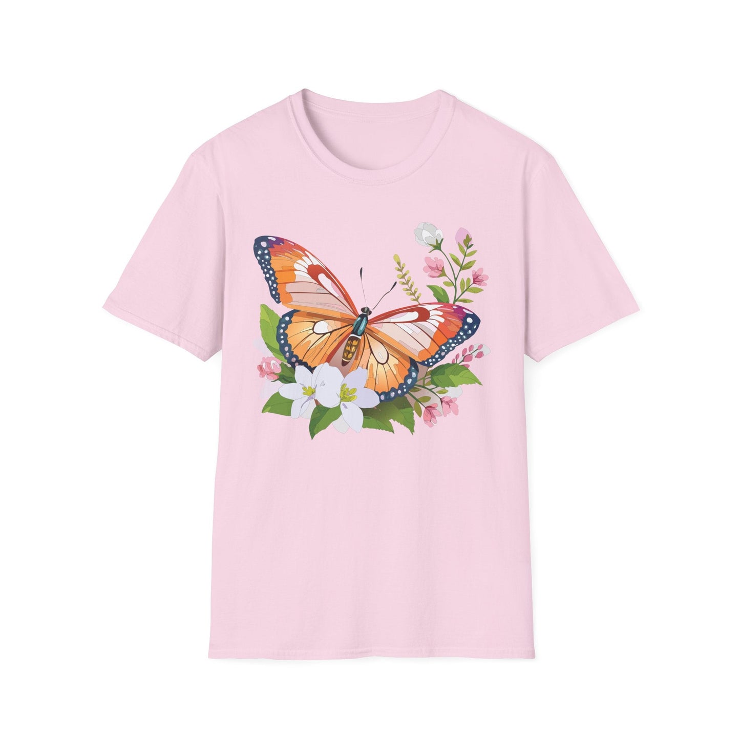 Butterfly Shirt Unisex T Shirt Gildan 64000 Softstyle 100 Percent Ring Spun Cotton
