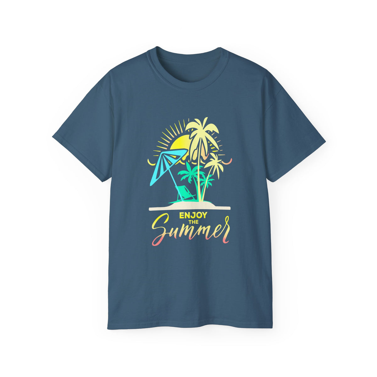 Enjoy the Summer palm trees surfboard tee | Summer T-Shirt