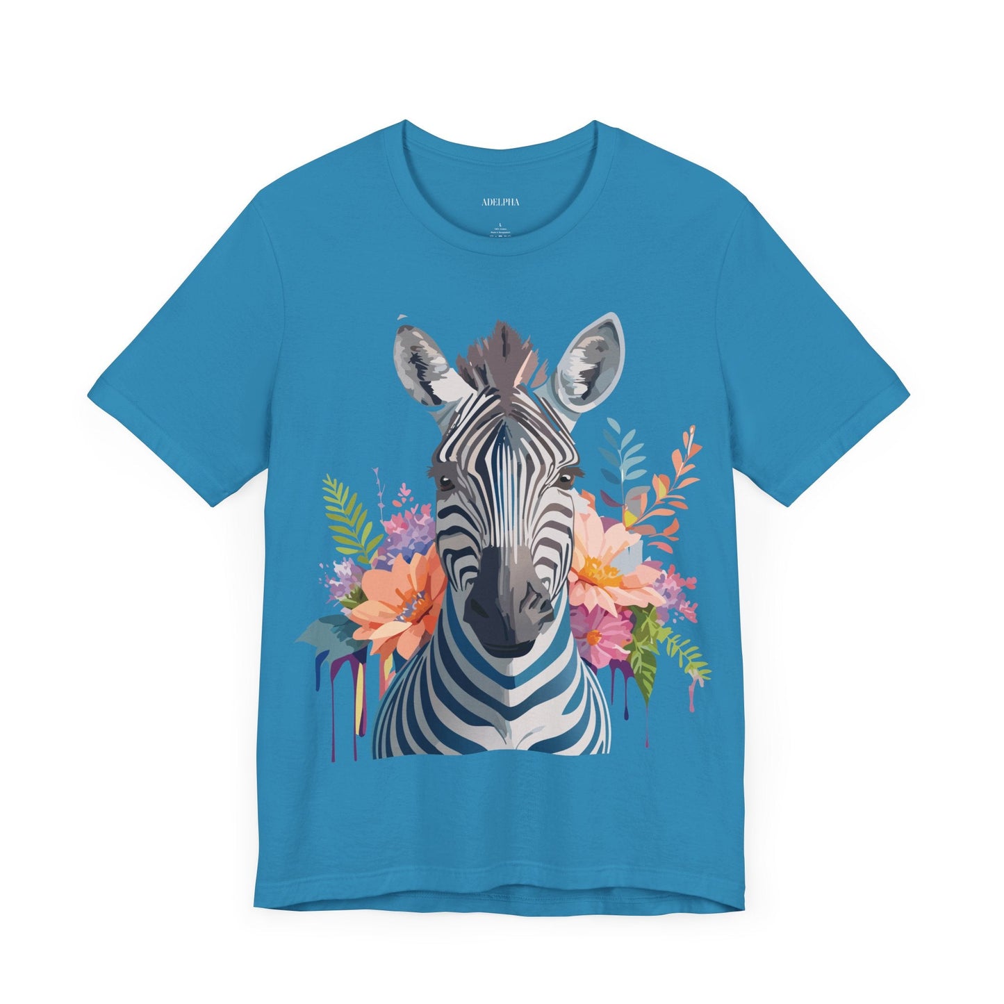 Zebra Graphic Unisex 100 Cotton Vintage Animal Art T-Shirt 1