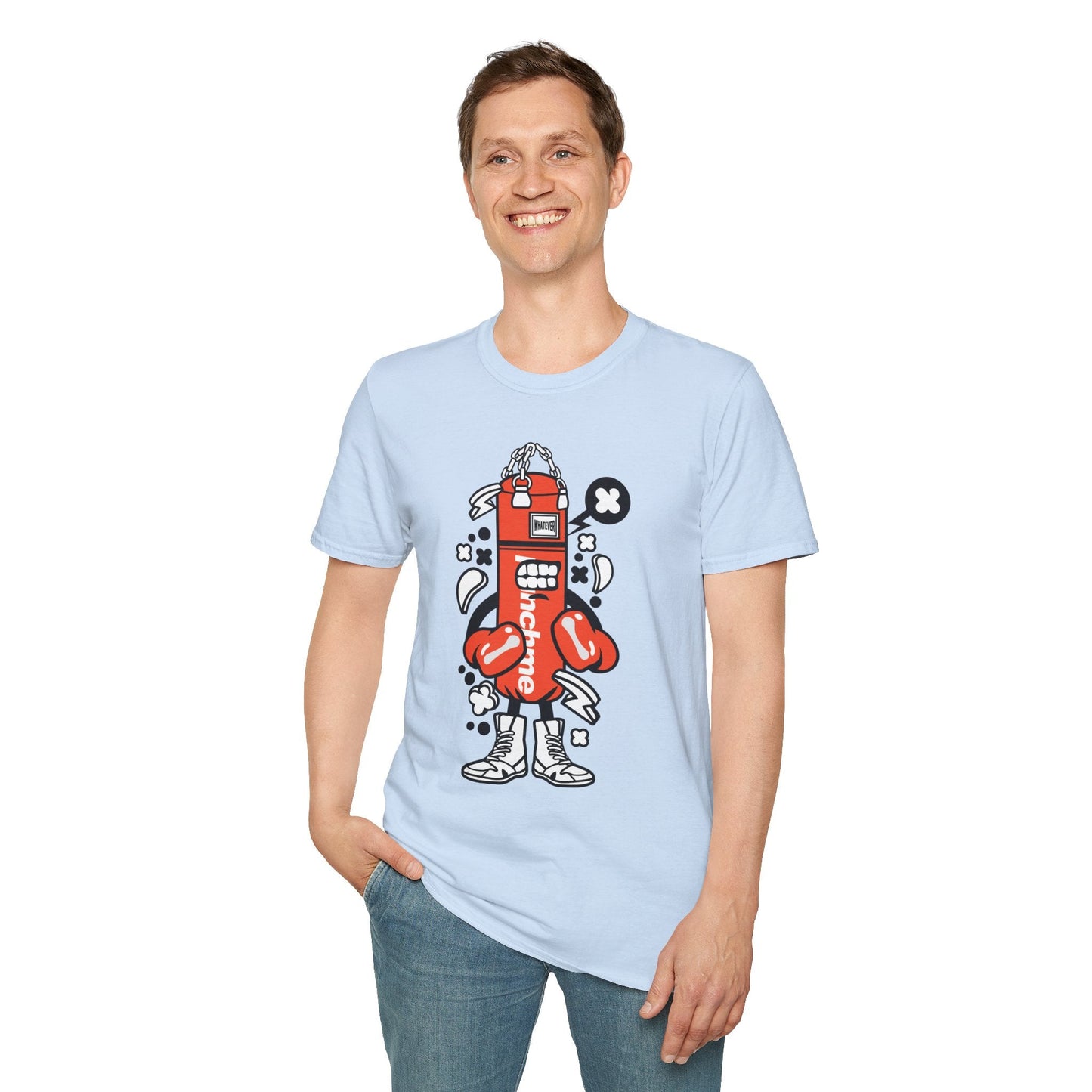 Cartoon Tee Shirt Unisex Animation Graphic Tee Funny Tee Cotton Softstyle 64000 Gildan