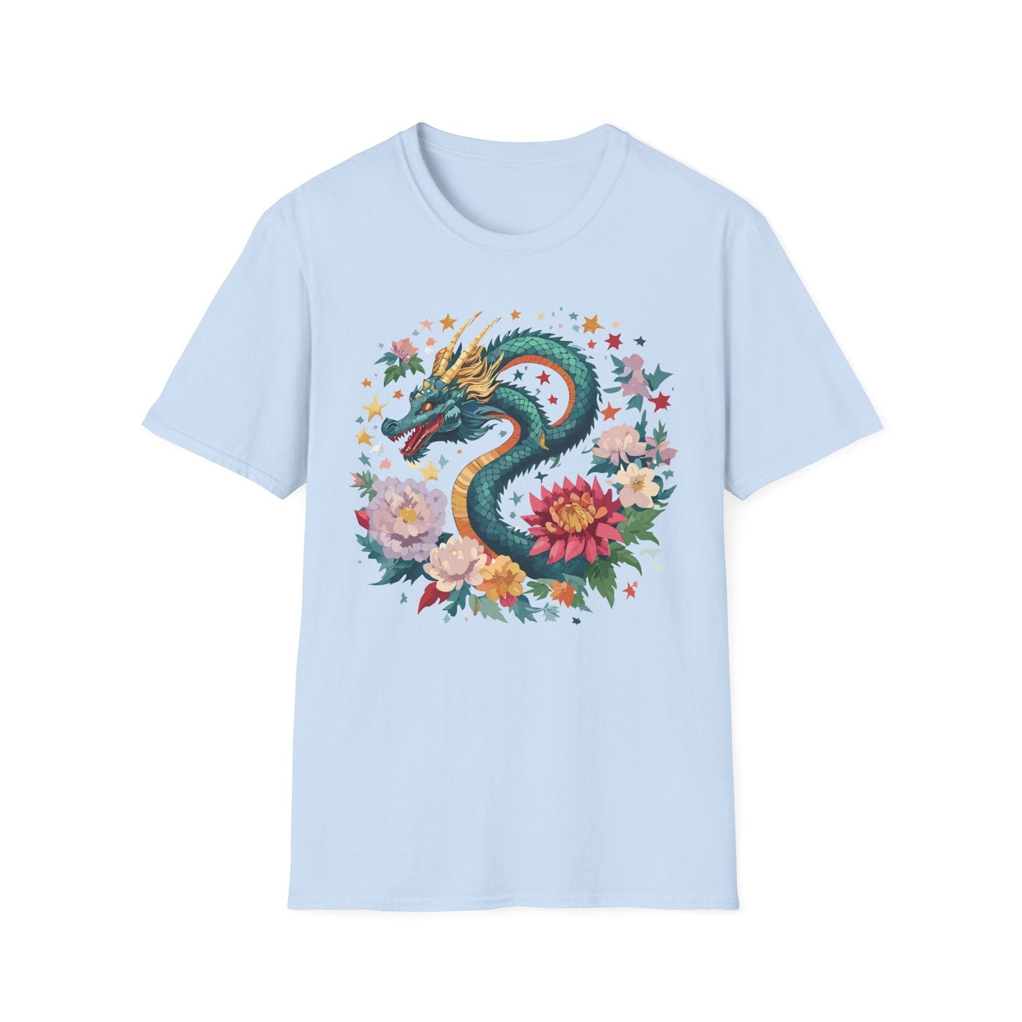 Dragon Graphic Unisex 100 Cotton Tee with Animal Artwork Design 4