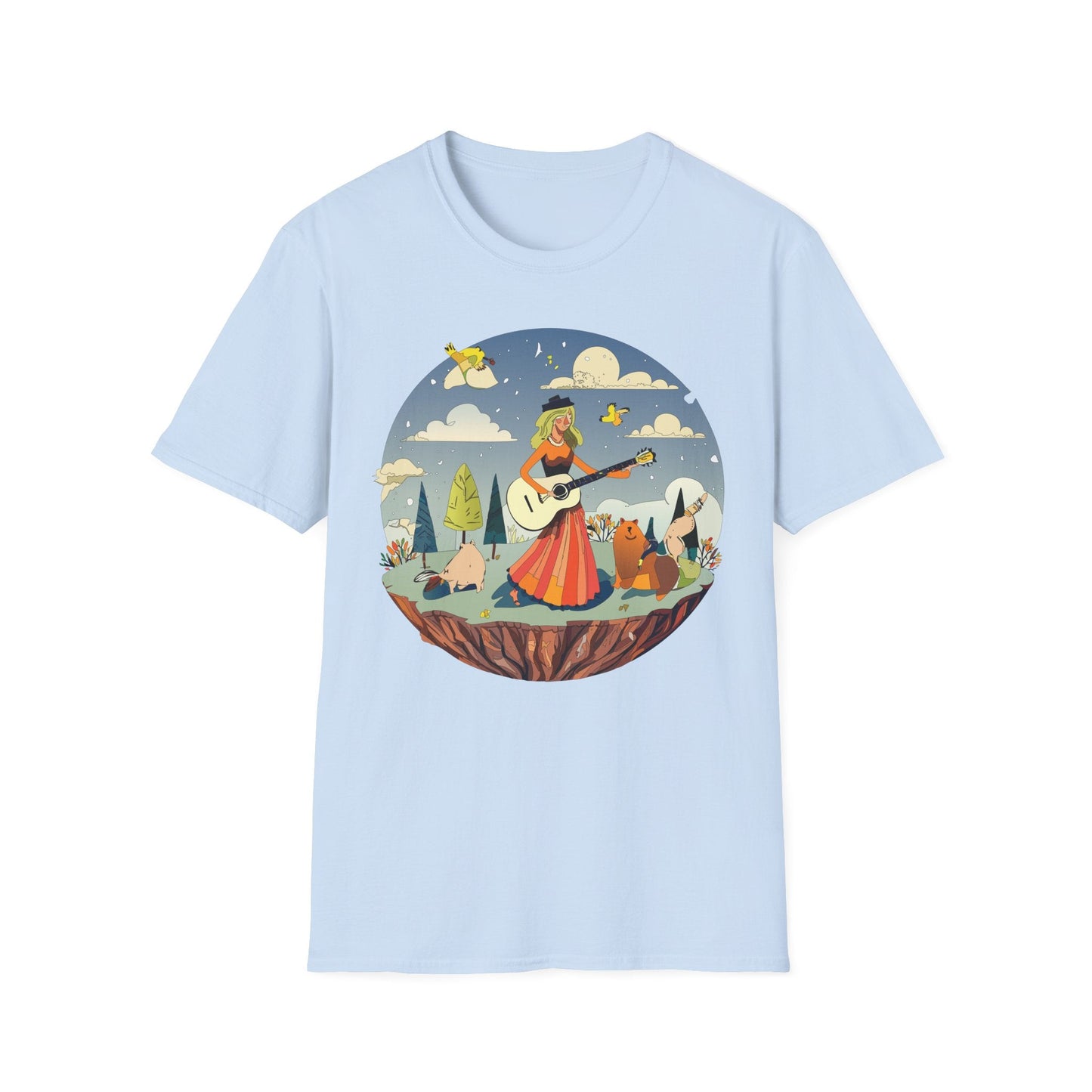 Womens Graphic T Shirt Art Design Tee Unisex SoftStyle Gildan 64000 100 Percent Cotton