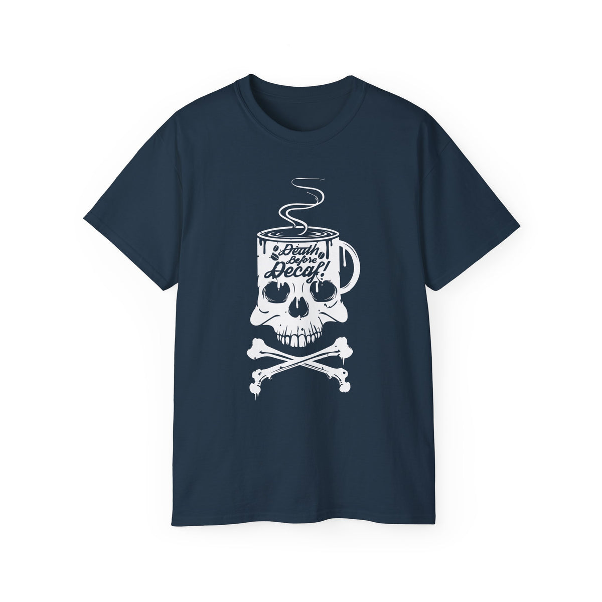 Skull Coffee Mug Skull and Crossbones Tee | Coffee Addict, Dark Cafe Design