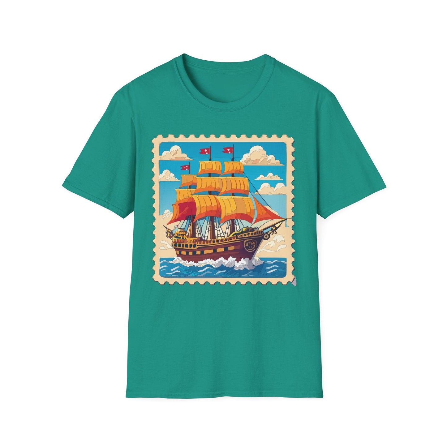 Unisex Softstyle Frigate Ship T Shirt 100 Percent Ring Spun Cotton Gildan 64000 Tee