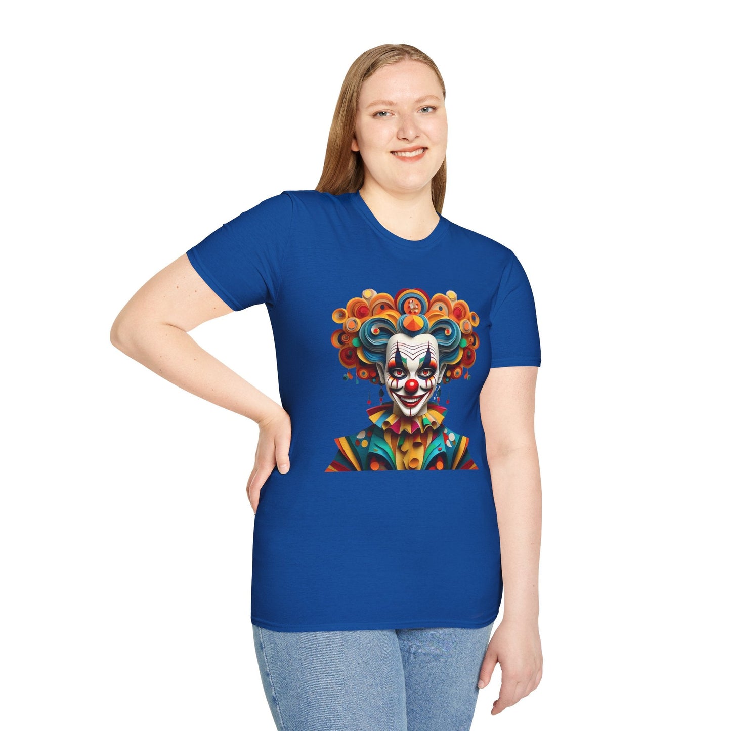 Unisex Clown T Shirt Funny Man Circus Shirt Softstyle Gildan 64000 Short Sleeve Tee