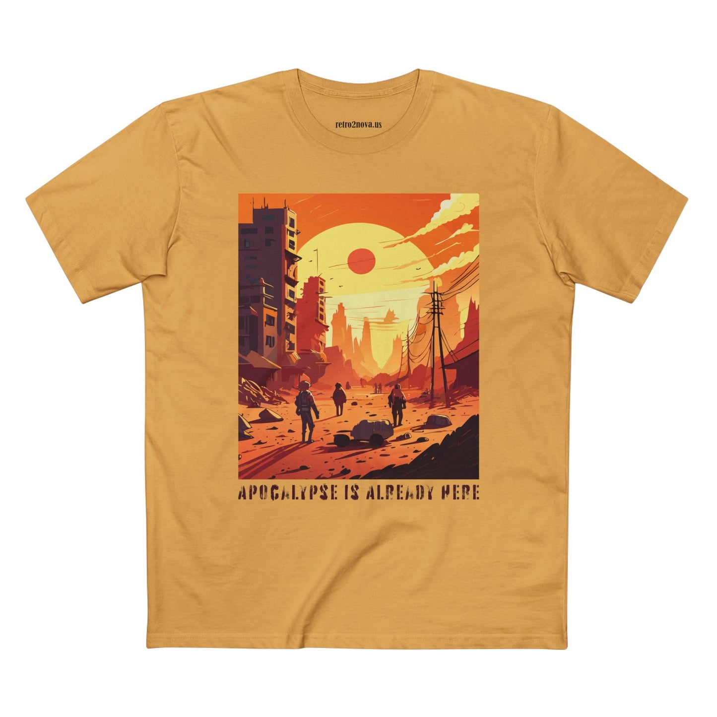 Cataclysm Doomsday Unisex Premium Cotton Tee With Original Art Design From Retro2Nova Collection