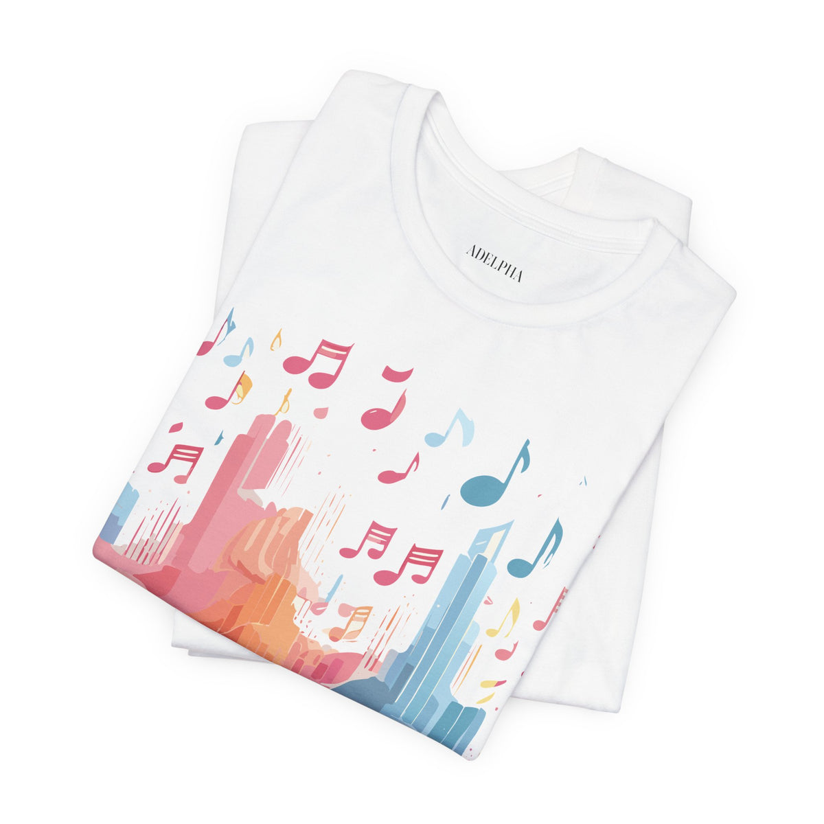 Music Graphic Unisex Cotton Bella+Canvas Tee with Art Design n186