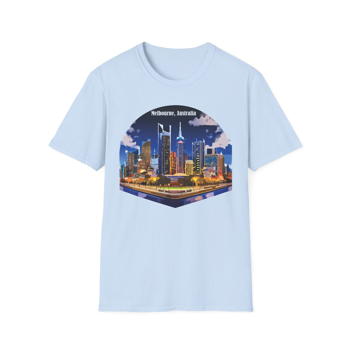 Melbourne Australia Skyline T-Shirt | Cityscape Nightscape Tee