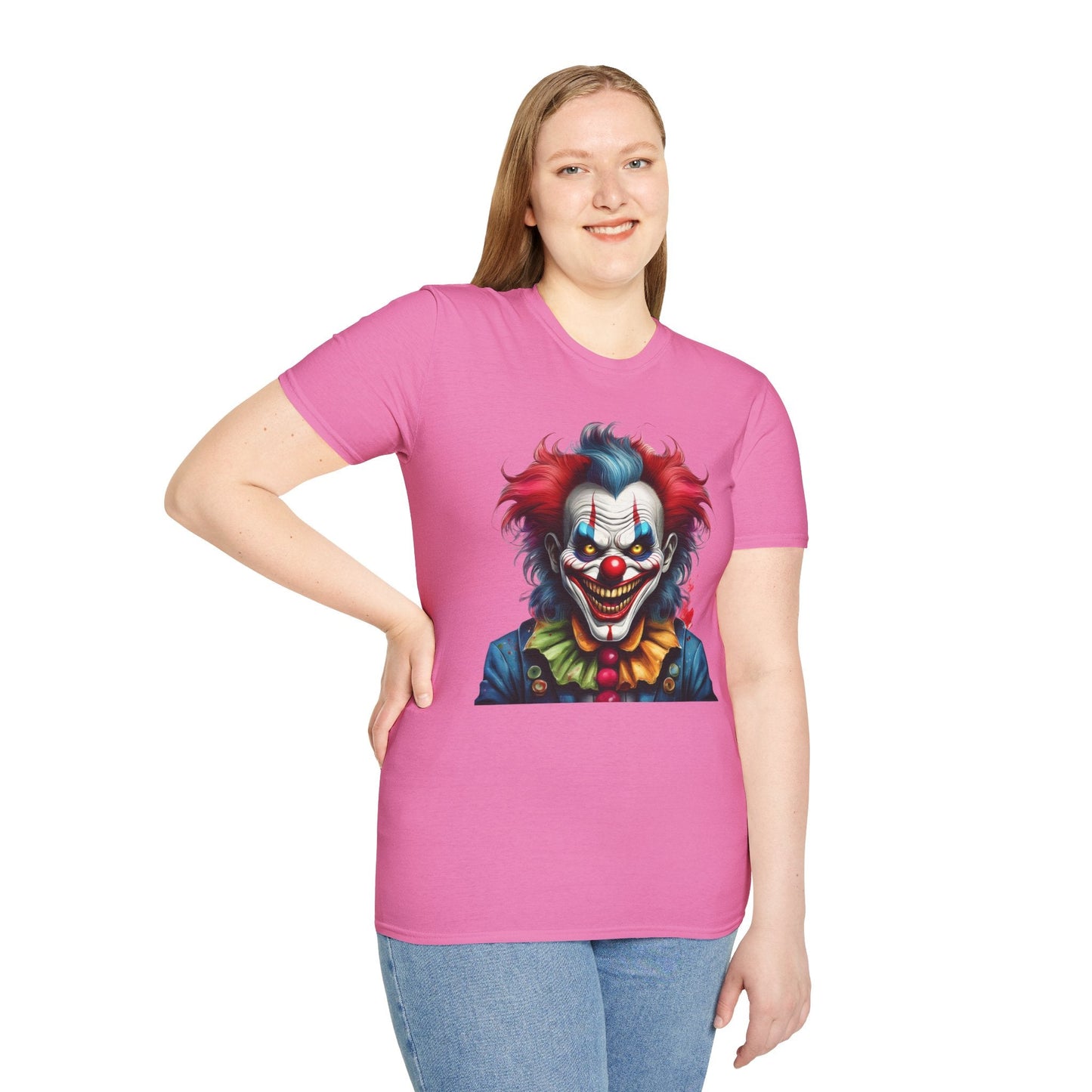 Unisex Clown Shirt Funny Man Tee Circus Theme Shirt Scary Man Shirt Softstyle Comfort