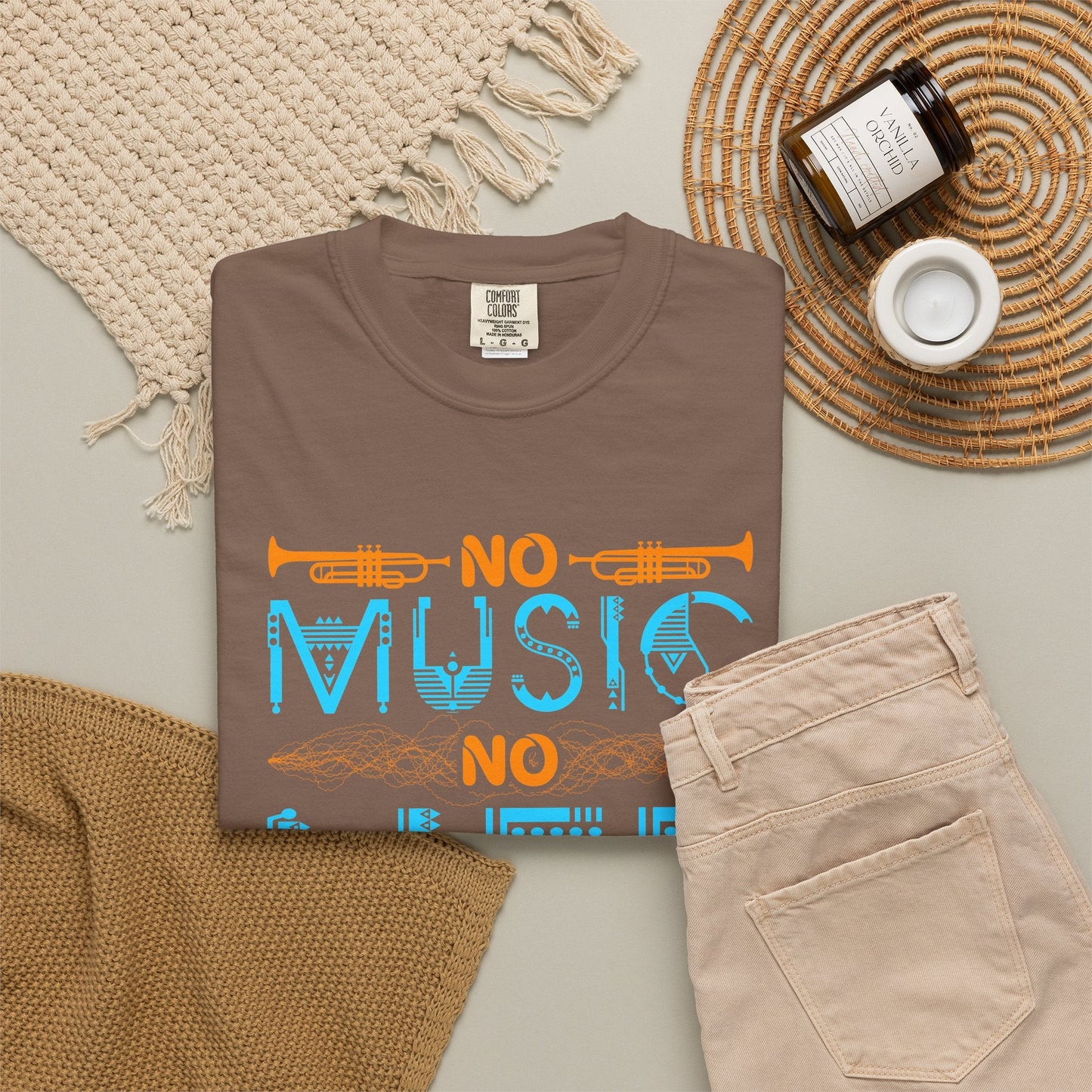 Music Graphic Design Unisex Cotton T-shirt  077