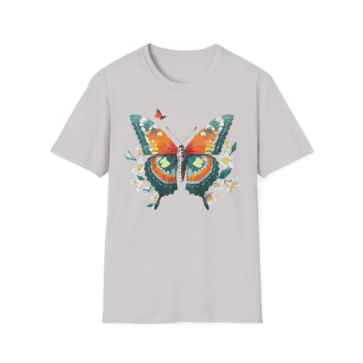 Colorful Watercolor Butterfly T-Shirt | Floral Graphic Tee Unisex 100 Cotton Gildan T-Shirt