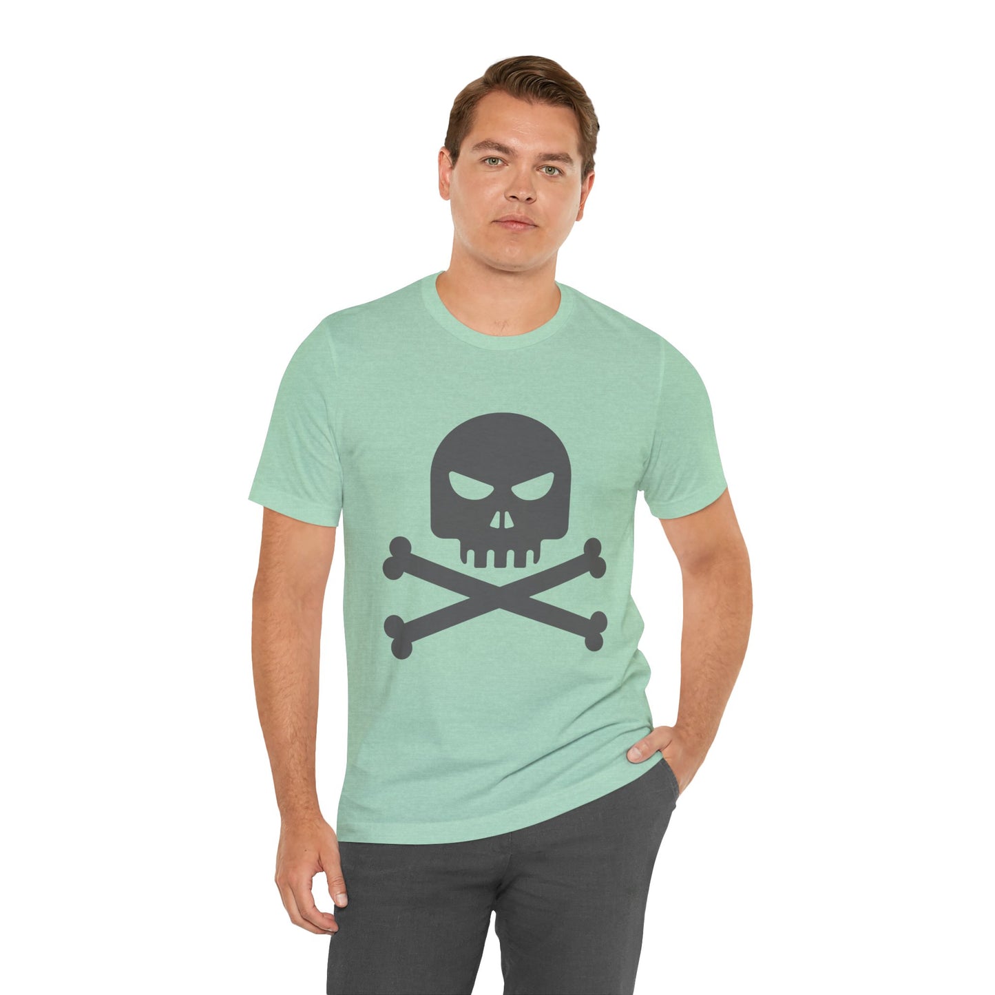 Unisex-T-Shirt aus Baumwolle mit Totenkopf