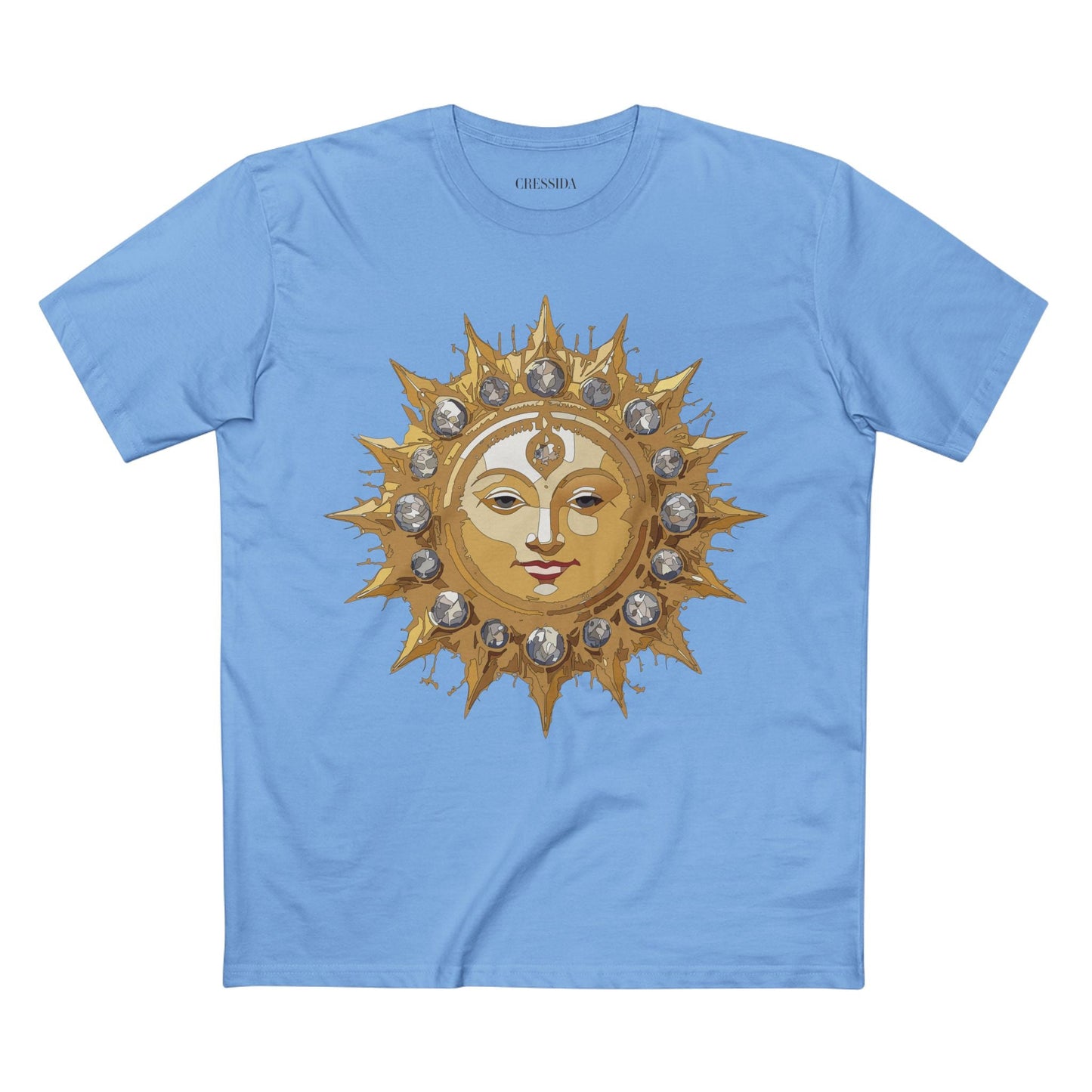 Gold Sun Graphic Unisex 100 Cotton T-Shirt with Golden Art Design 2