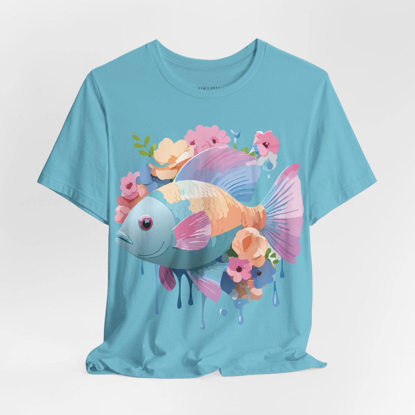 Fish Graphic Unisex 100 Cotton Vintage Artwork Tee 1