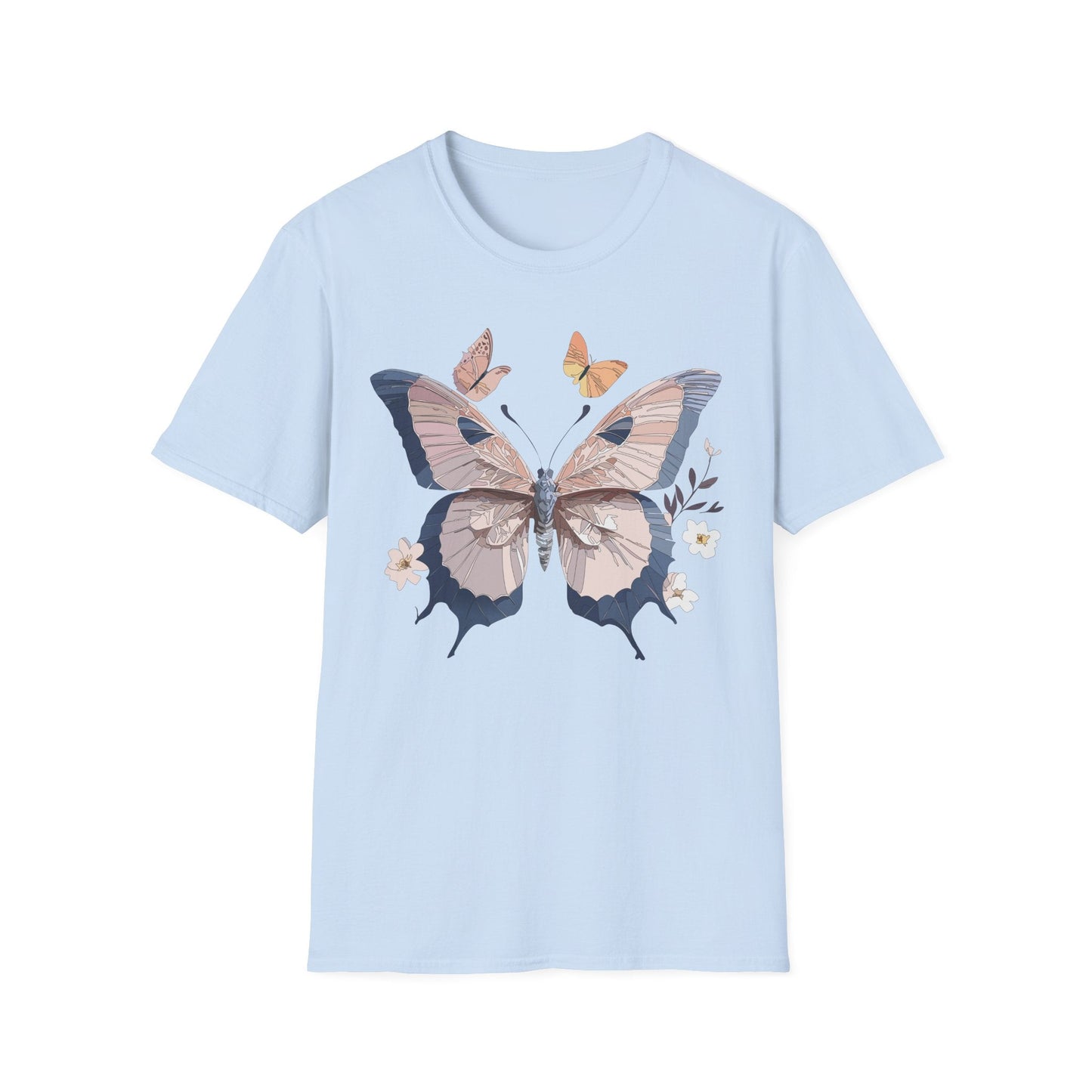 Butterfly Shirt Unisex T Shirt Monarch Print Gildan Softstyle 64000 Cotton Tee Quality