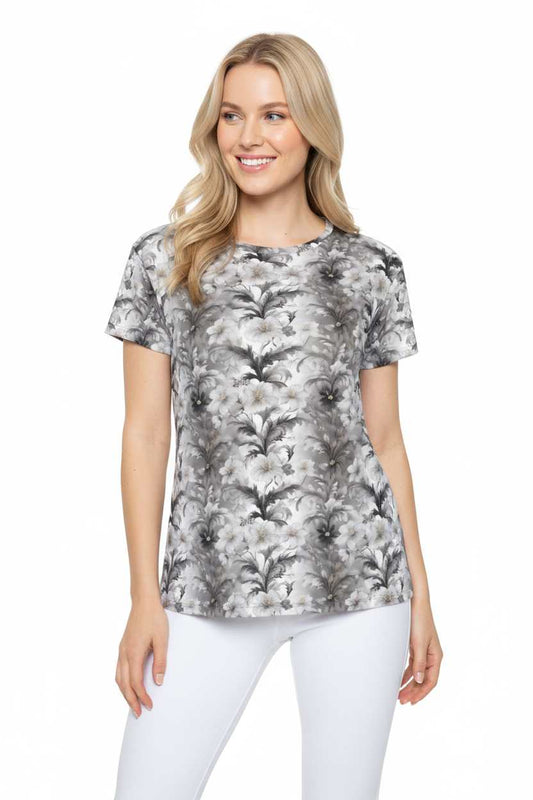 Women Poly Shirt with Floral Print F220
