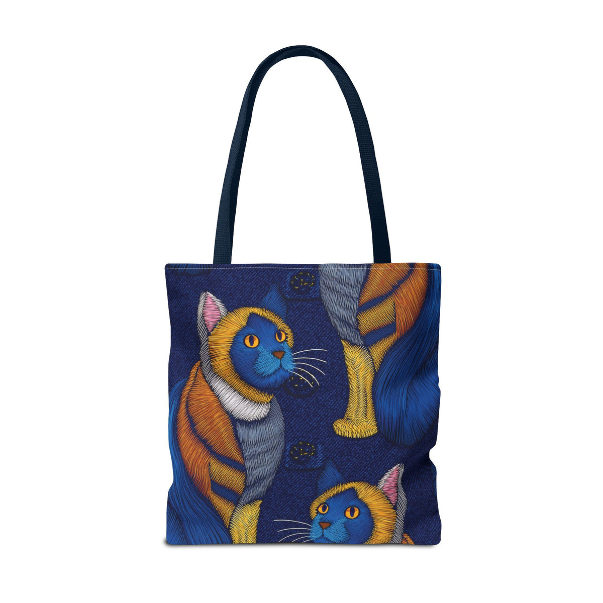 Denim Fabric Imitation Print Unisex Canvas Bag Poly Spun 3 Sizes Tote Bag 190-4