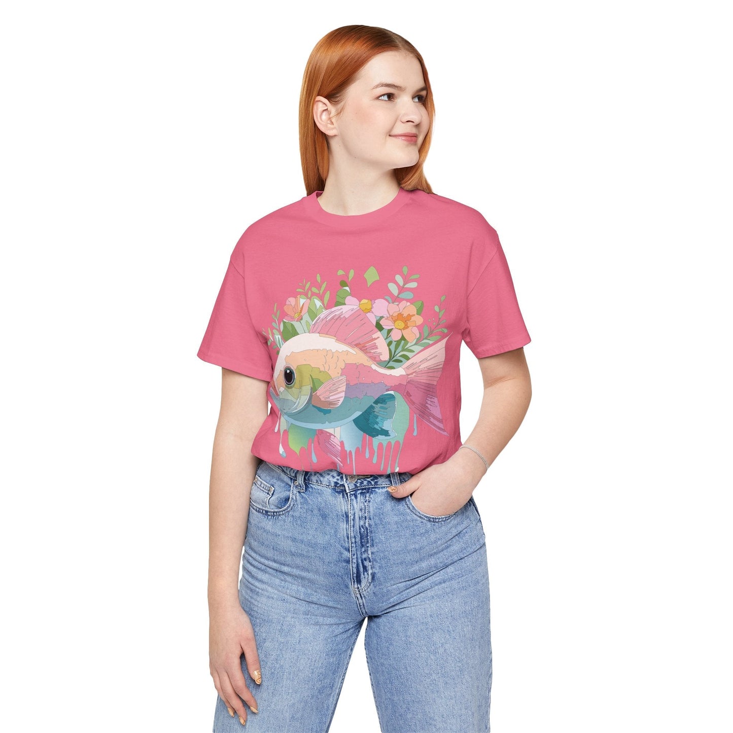Fish Graphic Unisex 100 Cotton Vintage Artwork Tee 1