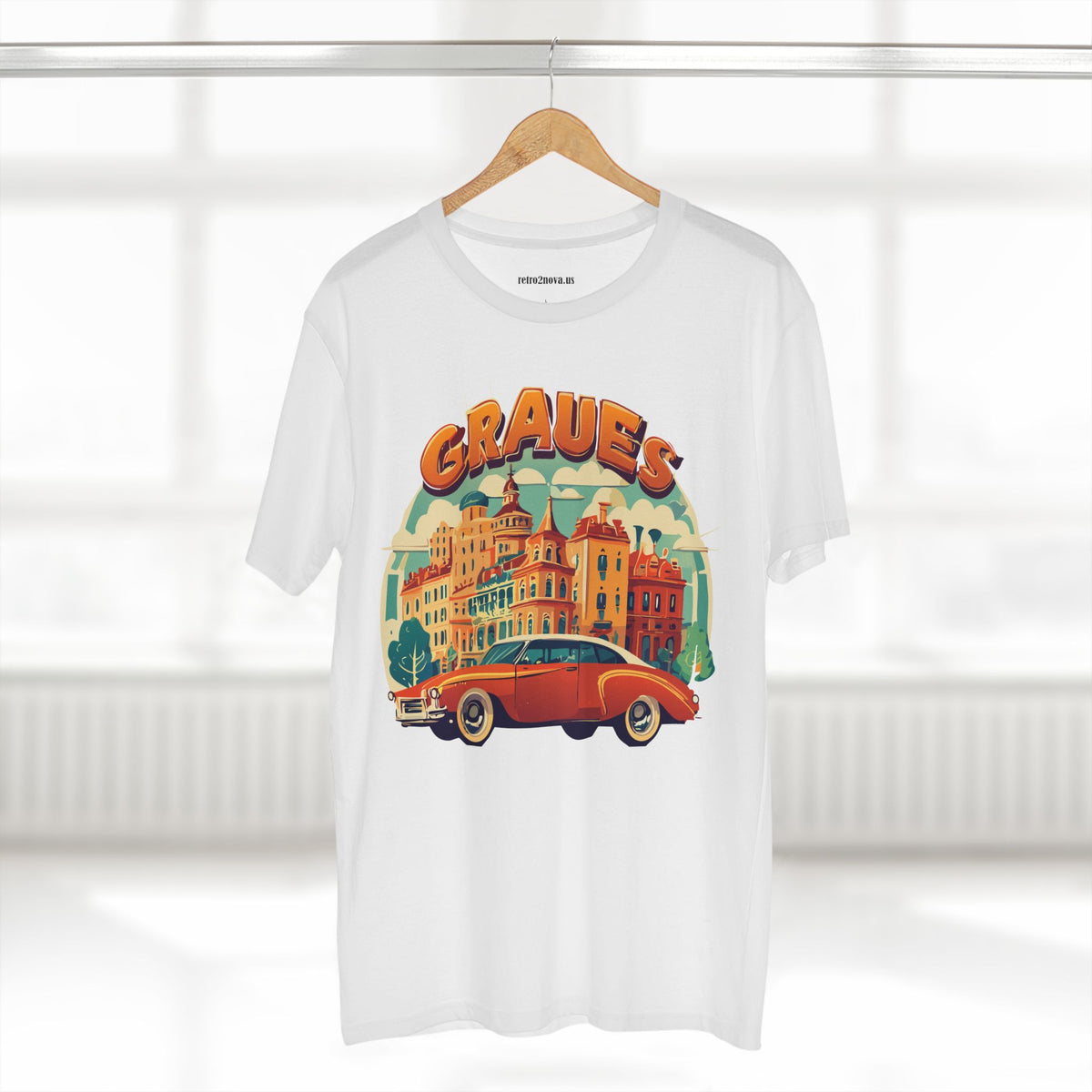 Retro Car Vintage Graphic Tee Staple Unisex 100 Cotton Tee Shirt - RC-25