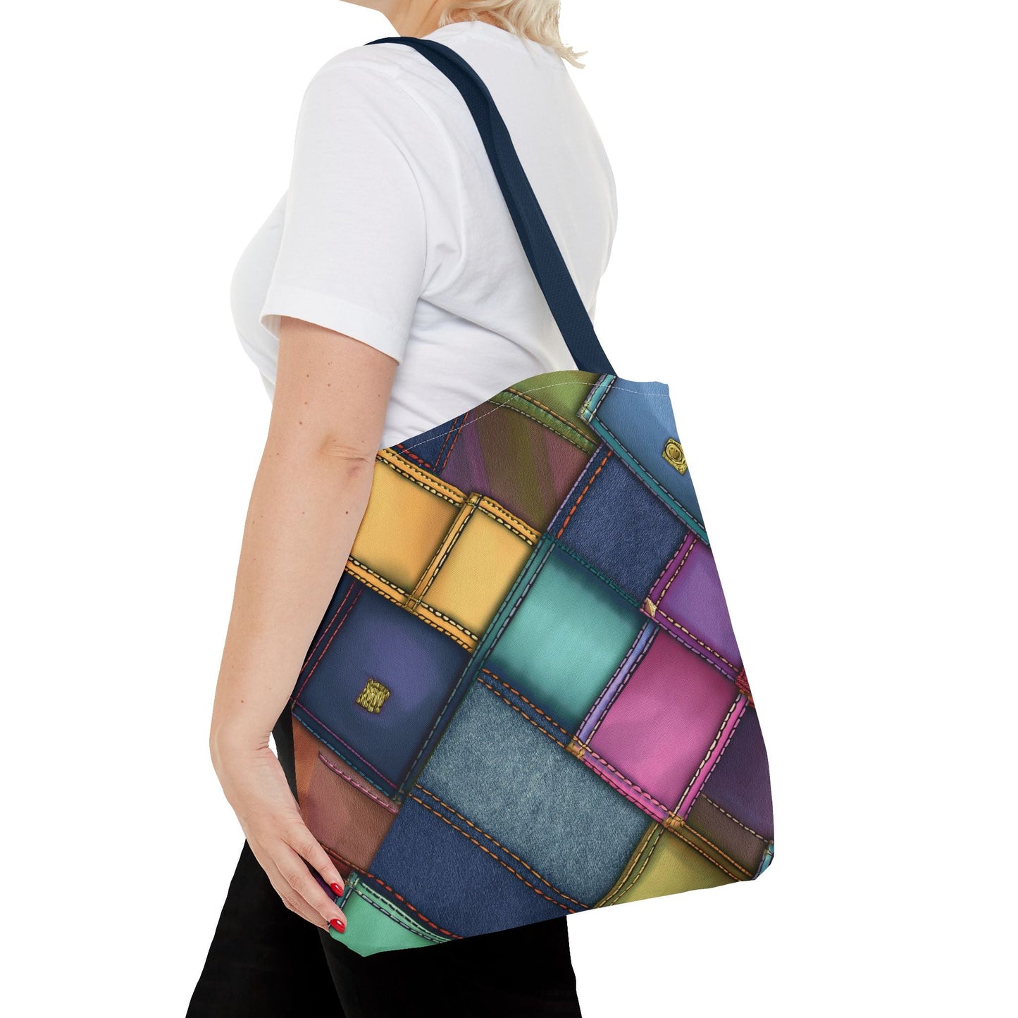 Denim Canvas Bag, Tote Bag Denim Printify