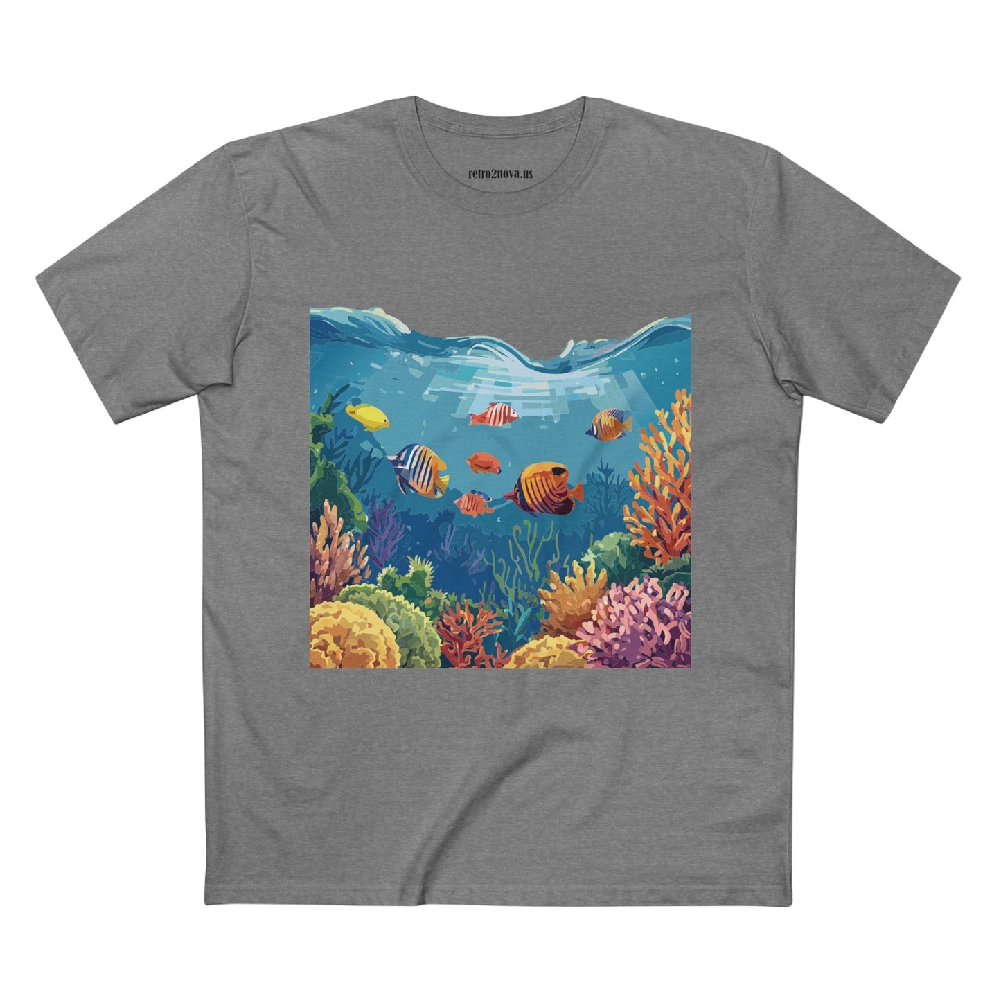 Ocean Pacific OP-25 Unisex Premium Cotton Tee With Original Art Design By Retro2Nova Art Collection