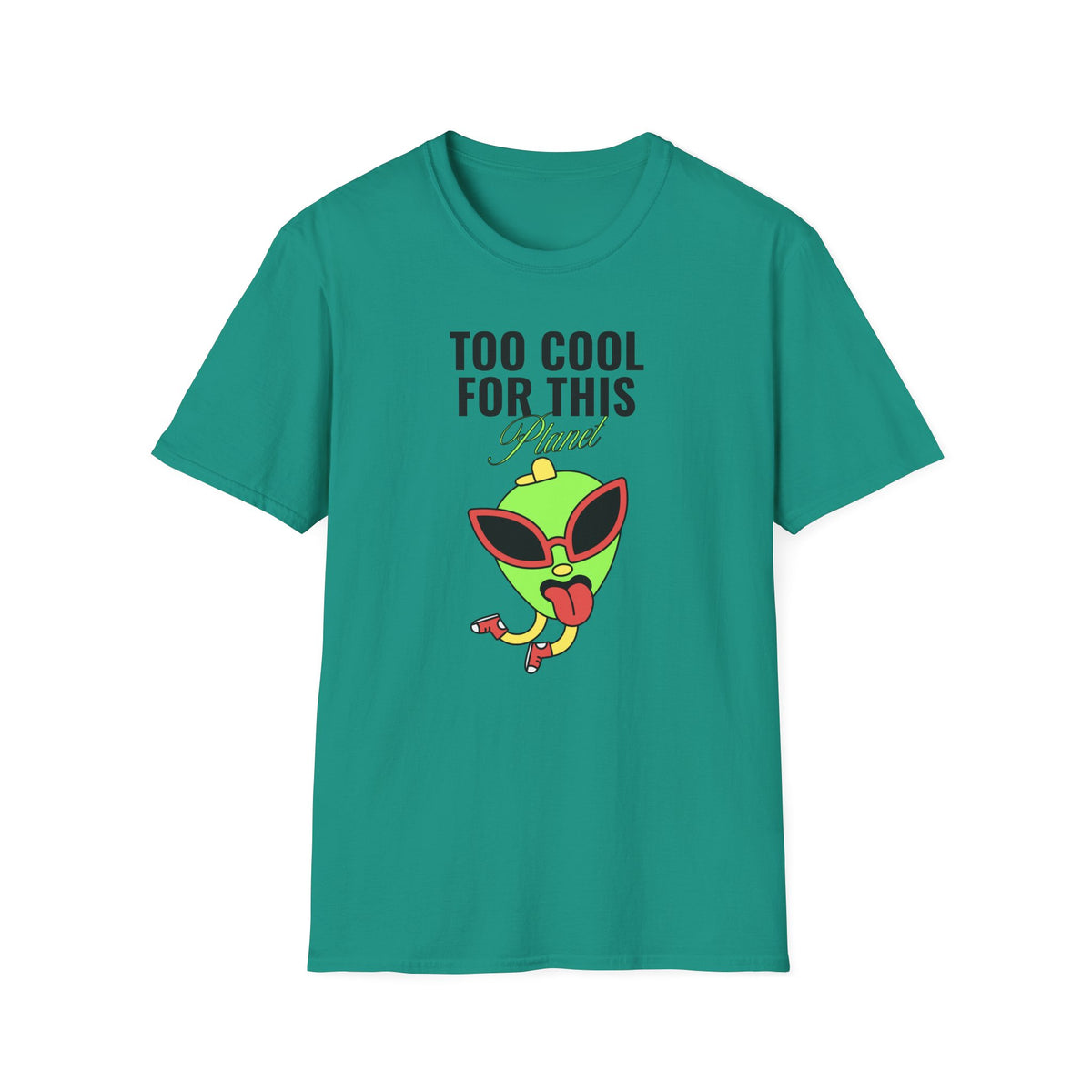 Funny UFO Aliens Graphic Tee Gildan Unisex 100 Cotton Tee Shirt - 19