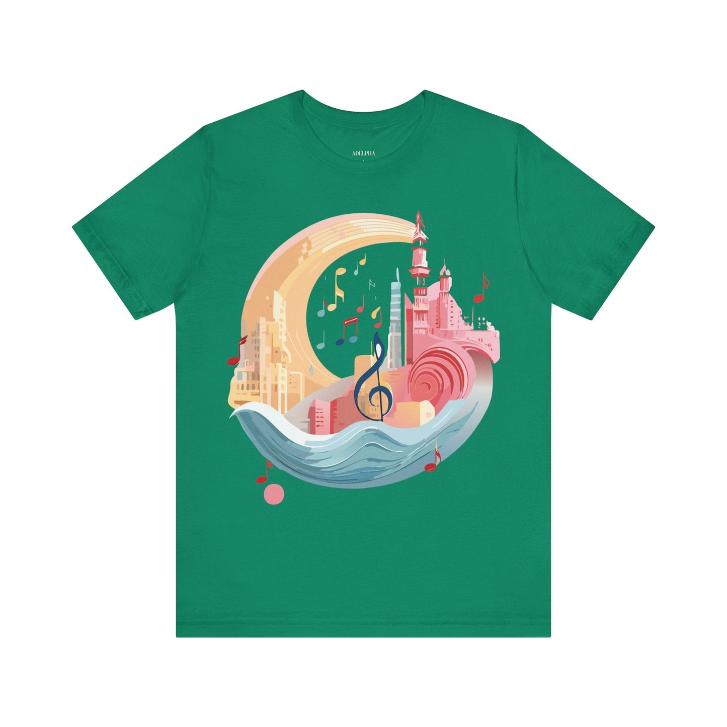 Music Graphic Unisex 100 Cotton Vintage Art with Musical Elements Tee 37