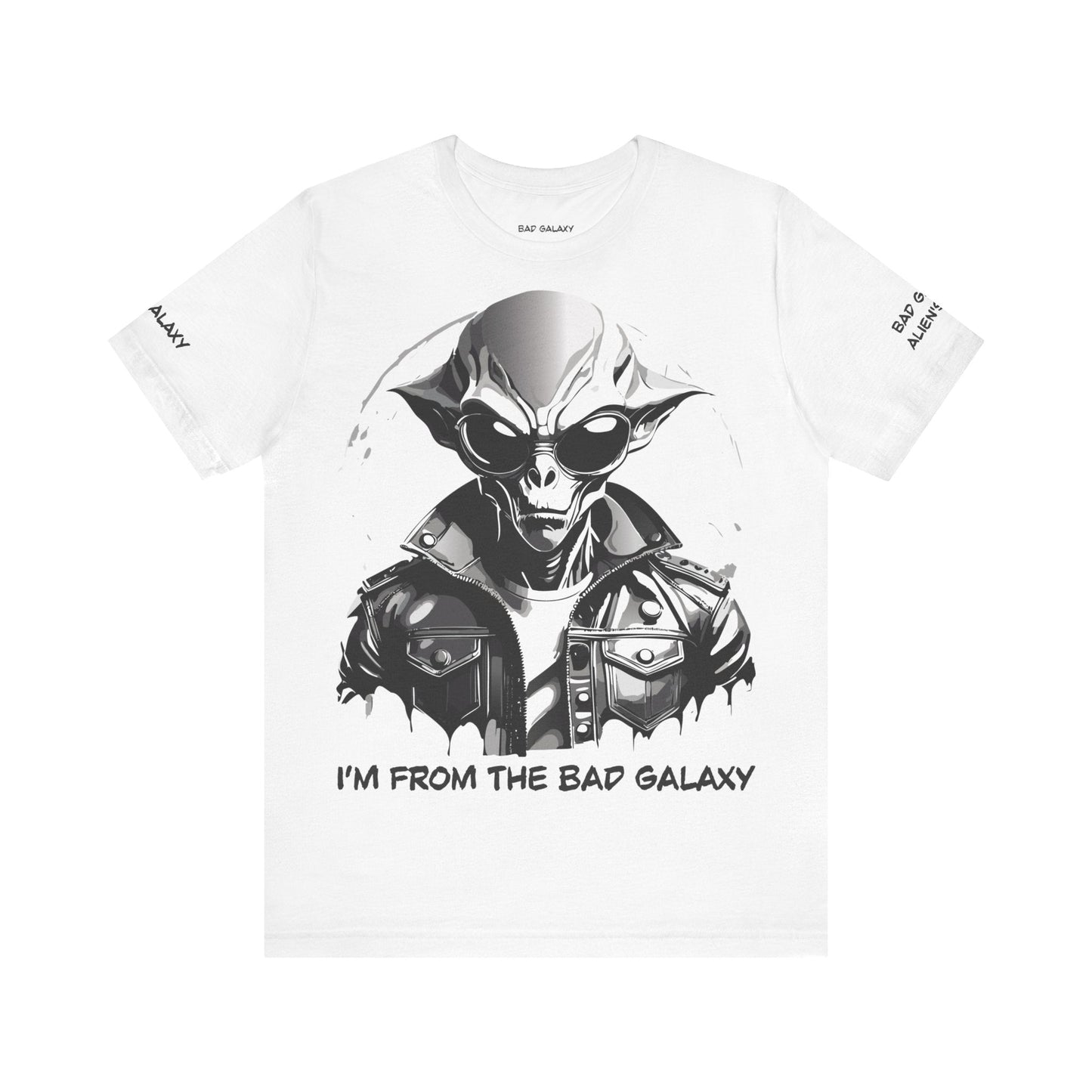 Tee Shirt With Alien From Bad Galaxy 100 Cotton Made In USA Eco Friendly Ink Graphic Edition