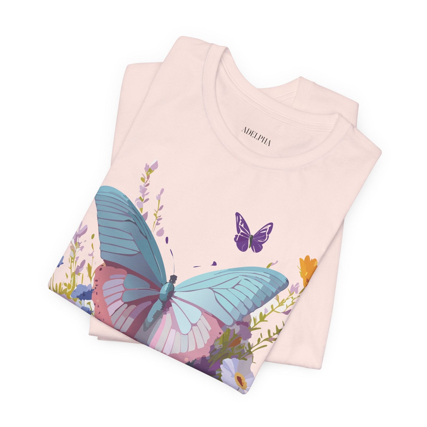Butterfly Graphic Tee Unisex Short Sleeve Jersey Vintage Artwork Adelpha