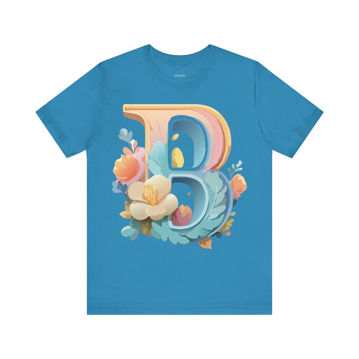 Letter B Graphic Unisex Cotton Bella+Canvas Tee with Art Letter Design