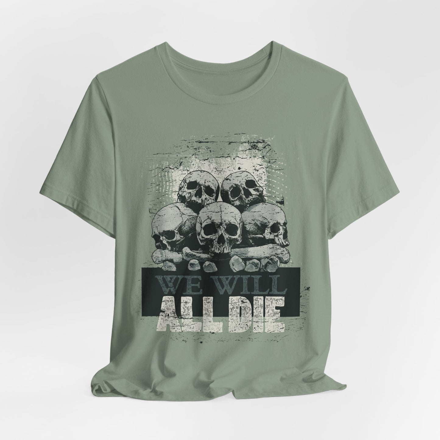 All Die Skull Graphic Design Tee, Skull Shirt, Vintage Tees, Art Design T-Shirt, Graphic Tee, Art Shirts