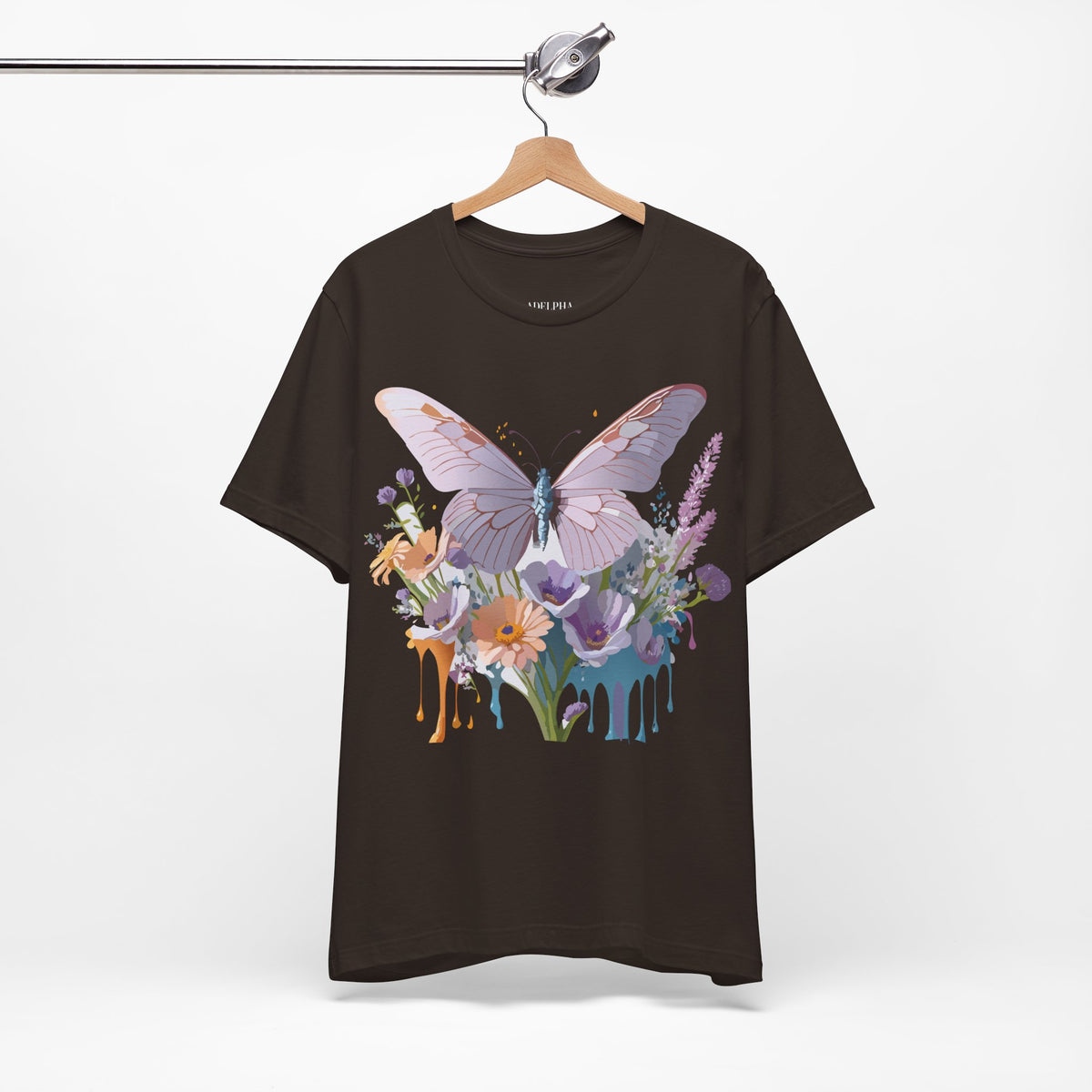 Butterfly Graphic Unisex Cotton Bella+Canvas Tee with Art Design n50