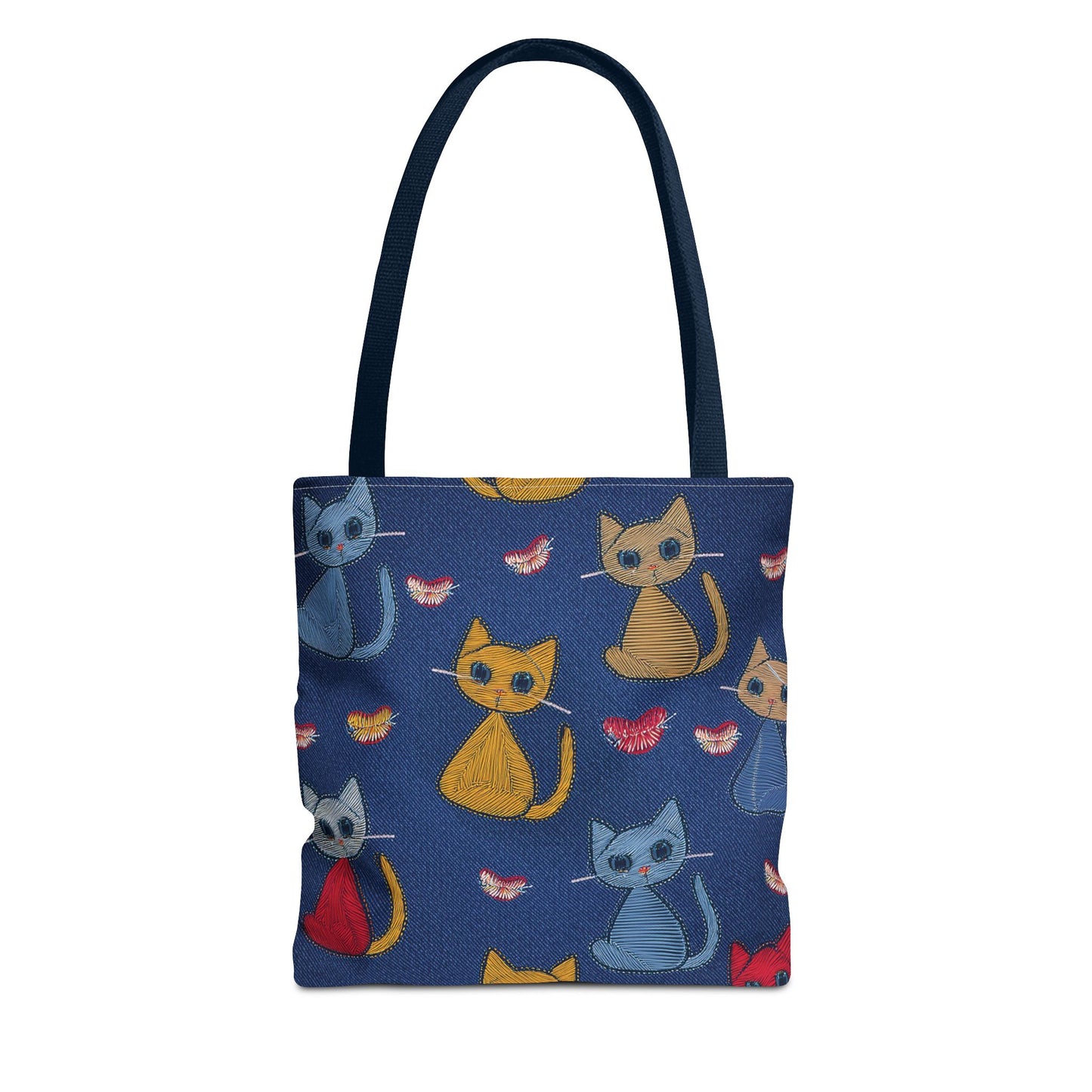 Love Day Graphic Design Denim Fabric Imitation Print Unisex Canvas Bag POLY 3 Sizes Tote Bag 201-16