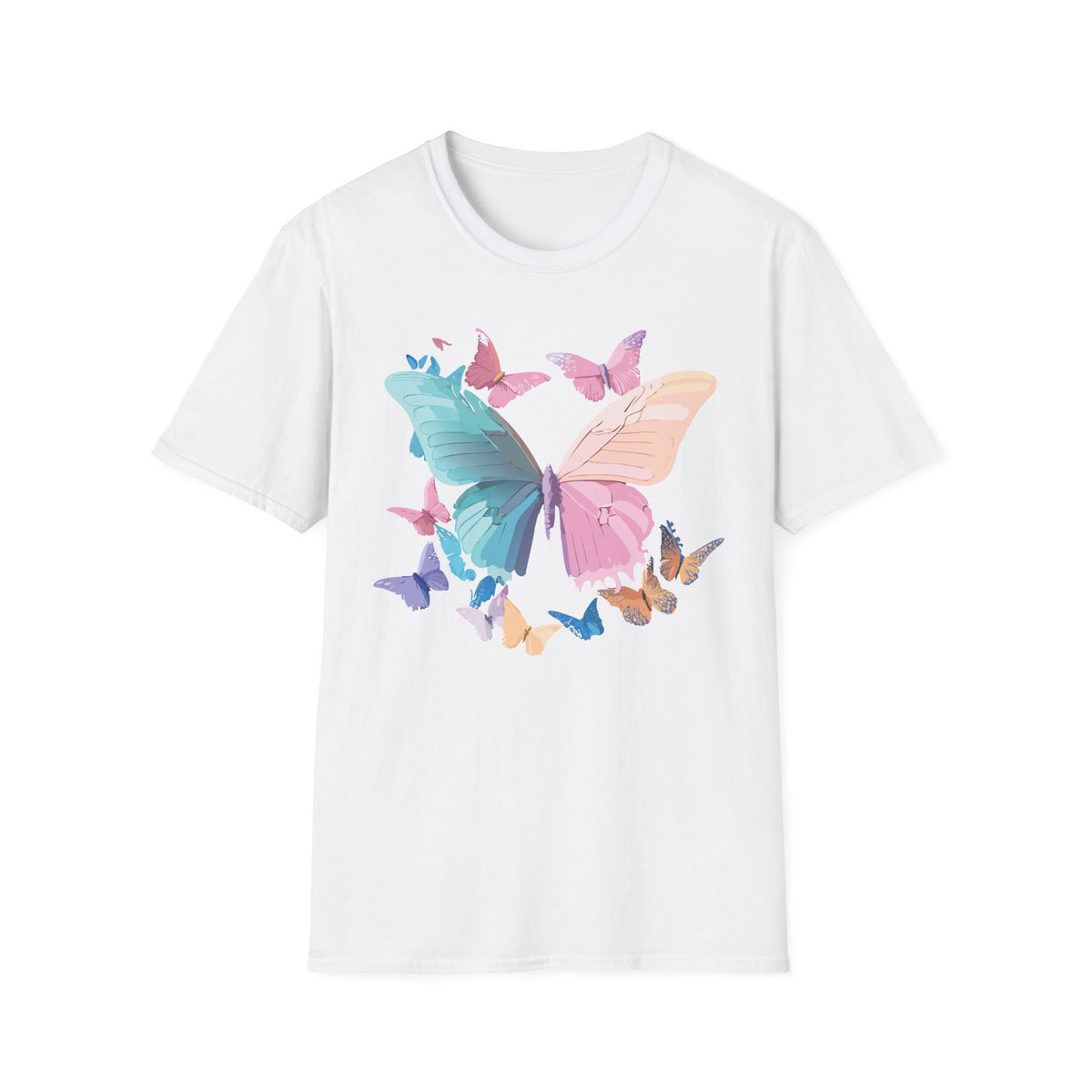 Colorful Butterfly Graphic Design Unisex 100 Cotton Gildan T-Shirt