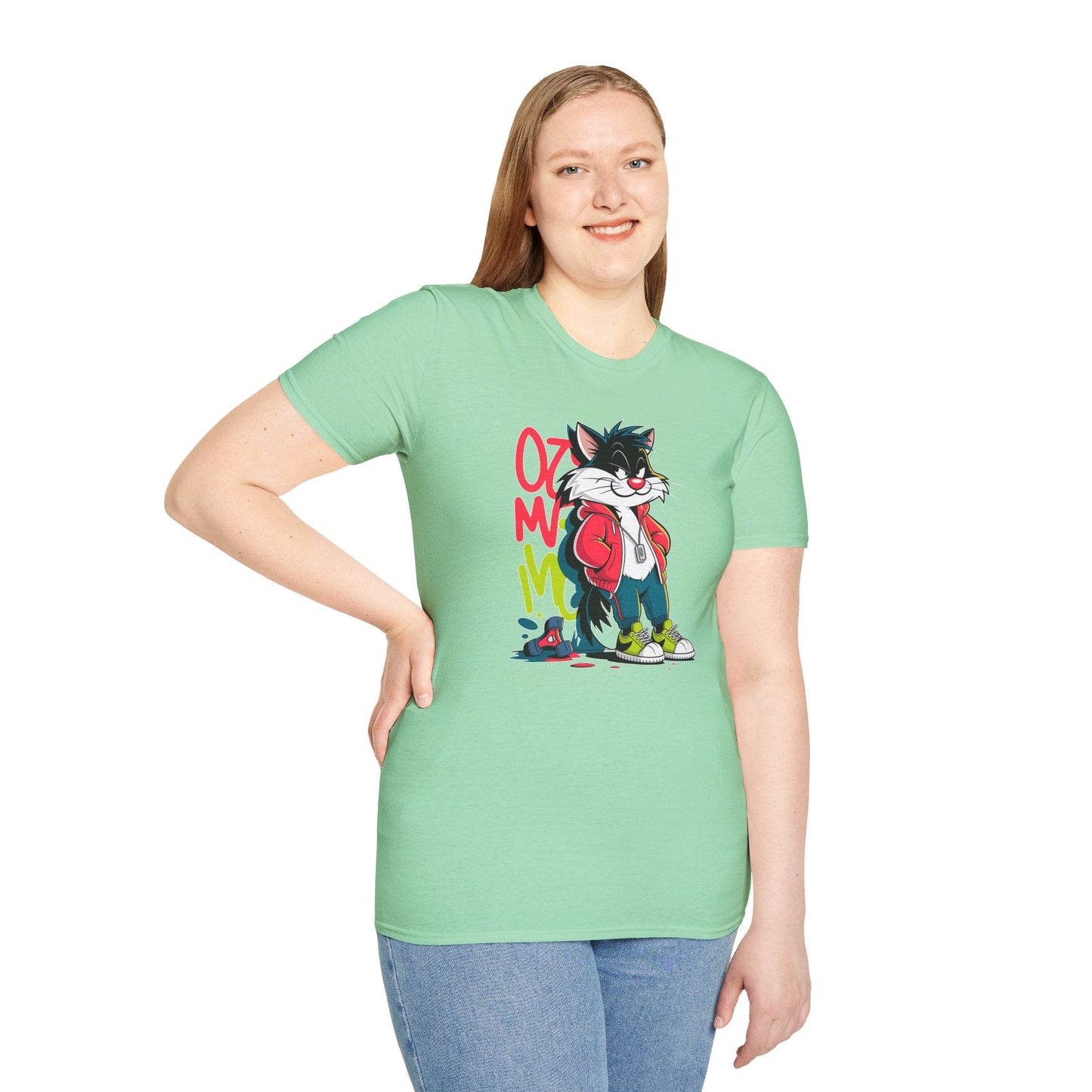 Cartoon T Shirt With Animals And Animation Tee For Unisex Softstyle Gildan 64000