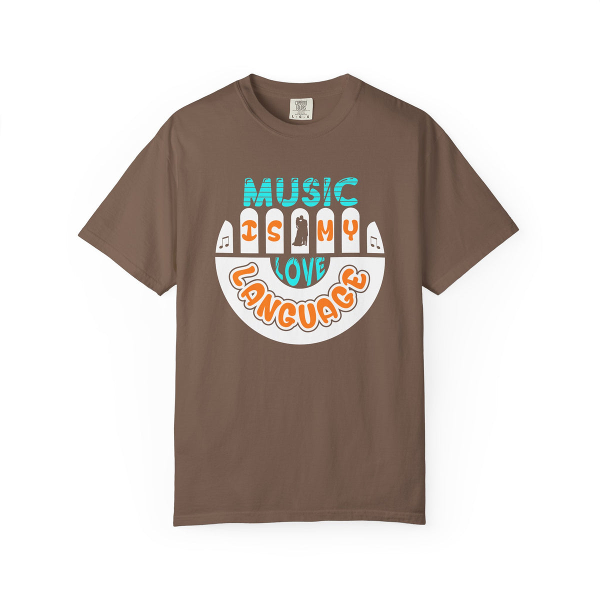 Music Is My Love Language T-shirt Retro Hand Graphic Unisex Cotton Tee 067