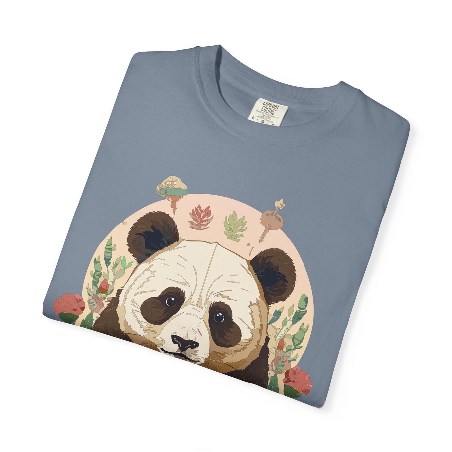 Panda Portrait Graphic T-Shirt Unisex Cotton Floral Animal Art Tee p2
