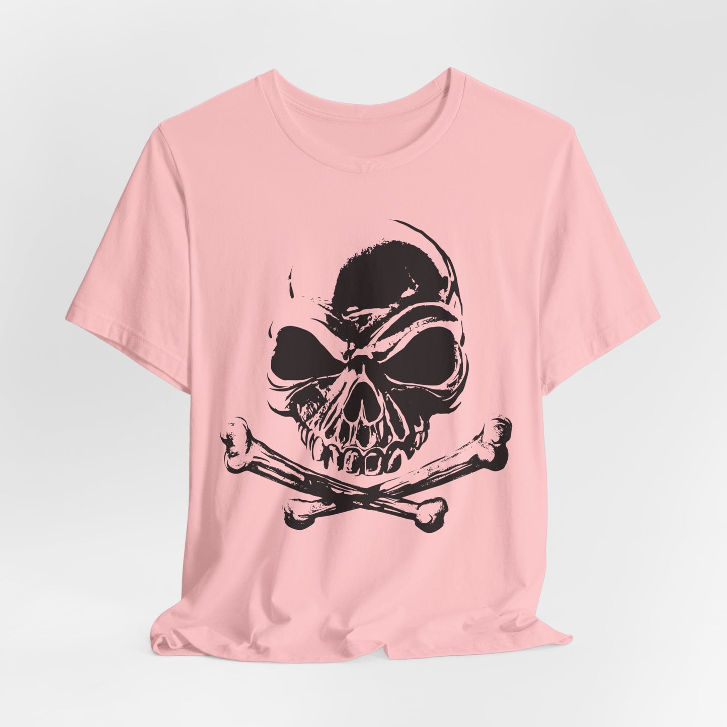 Black Skull Graphic Design Tee, Skull Shirt, Vintage Tees, Art Design T-Shirt, Vintage Graphic Tee, Art Shirts with Skulls