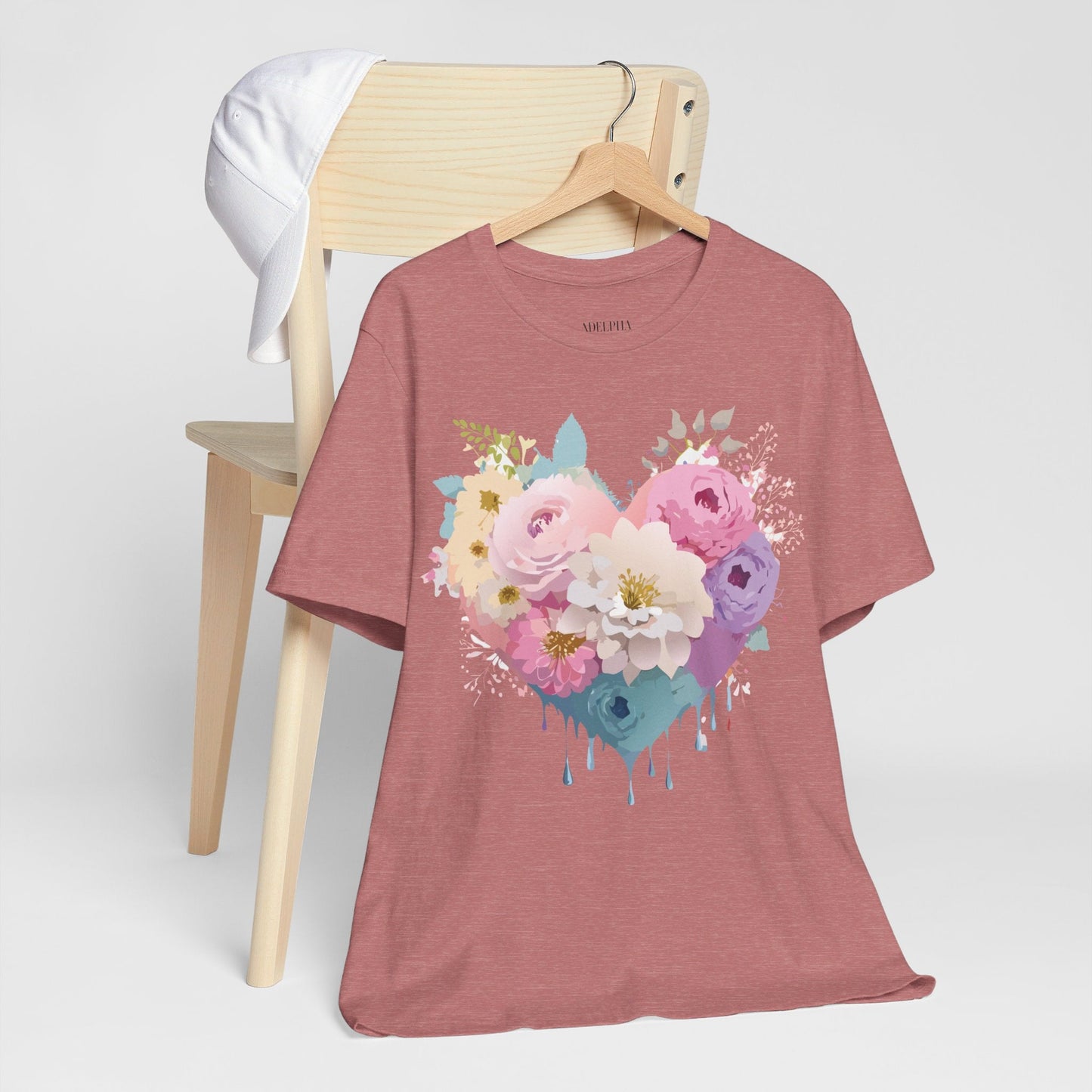 Valentine Graphic Tee Unisex Short Sleeve Shirt With Adelpha Vintage Artwork Design