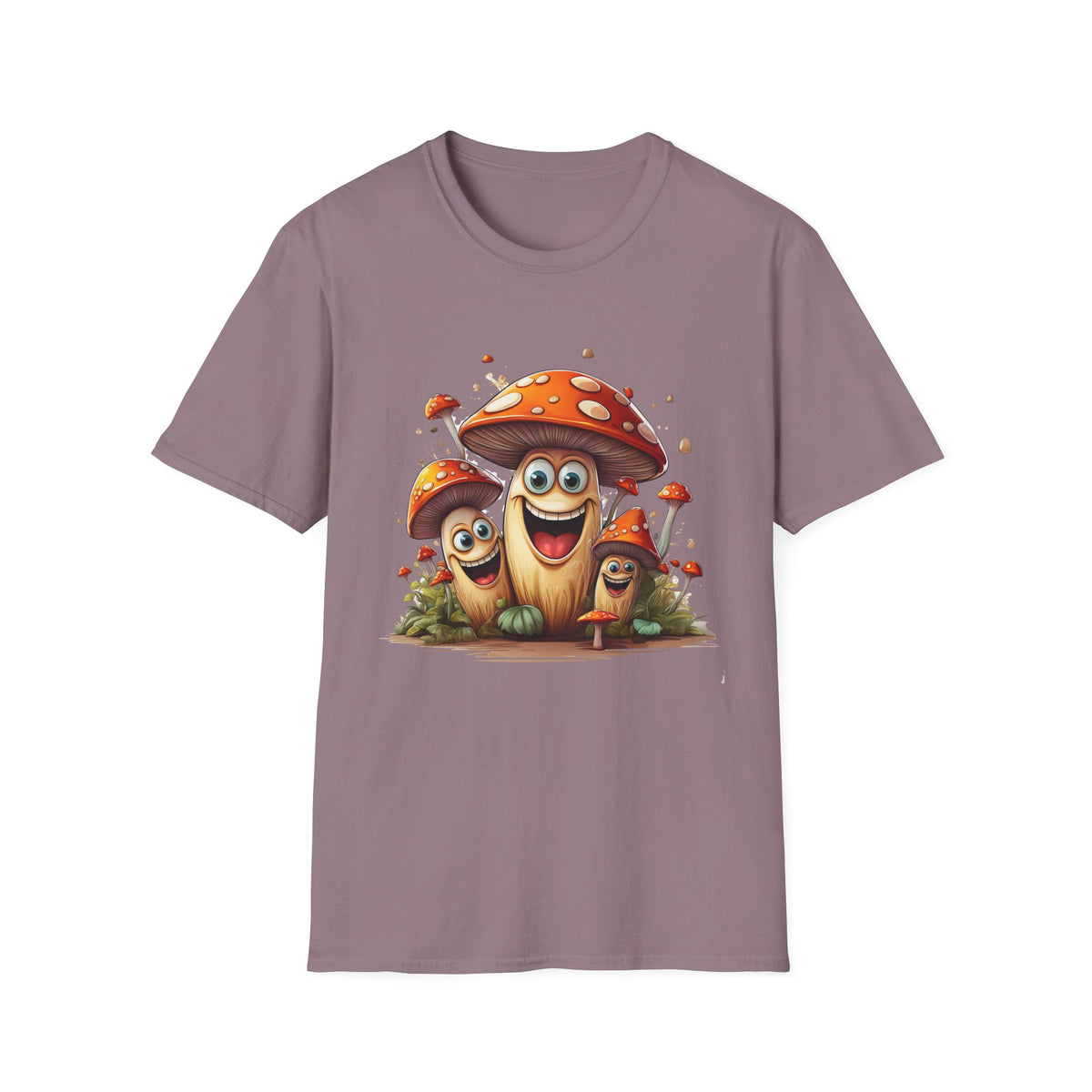 Funny Mashroom Cartoon  Graphic Tee Gildan Unisex 100 Cotton Tee Shirt c13