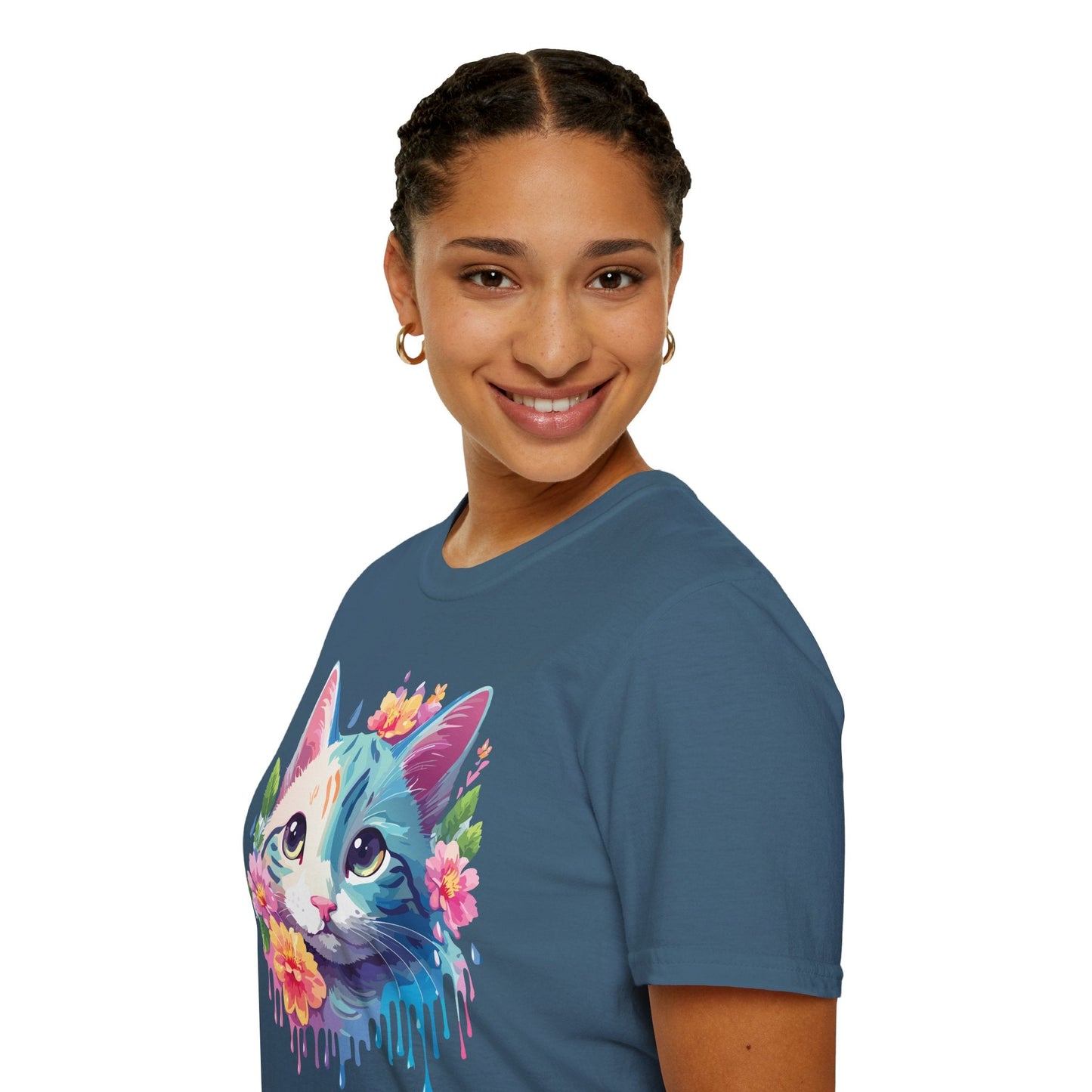 Cat Shirt Unisex Cat Lover Tee Premium Gildan Softstyle 64000 Lightweight