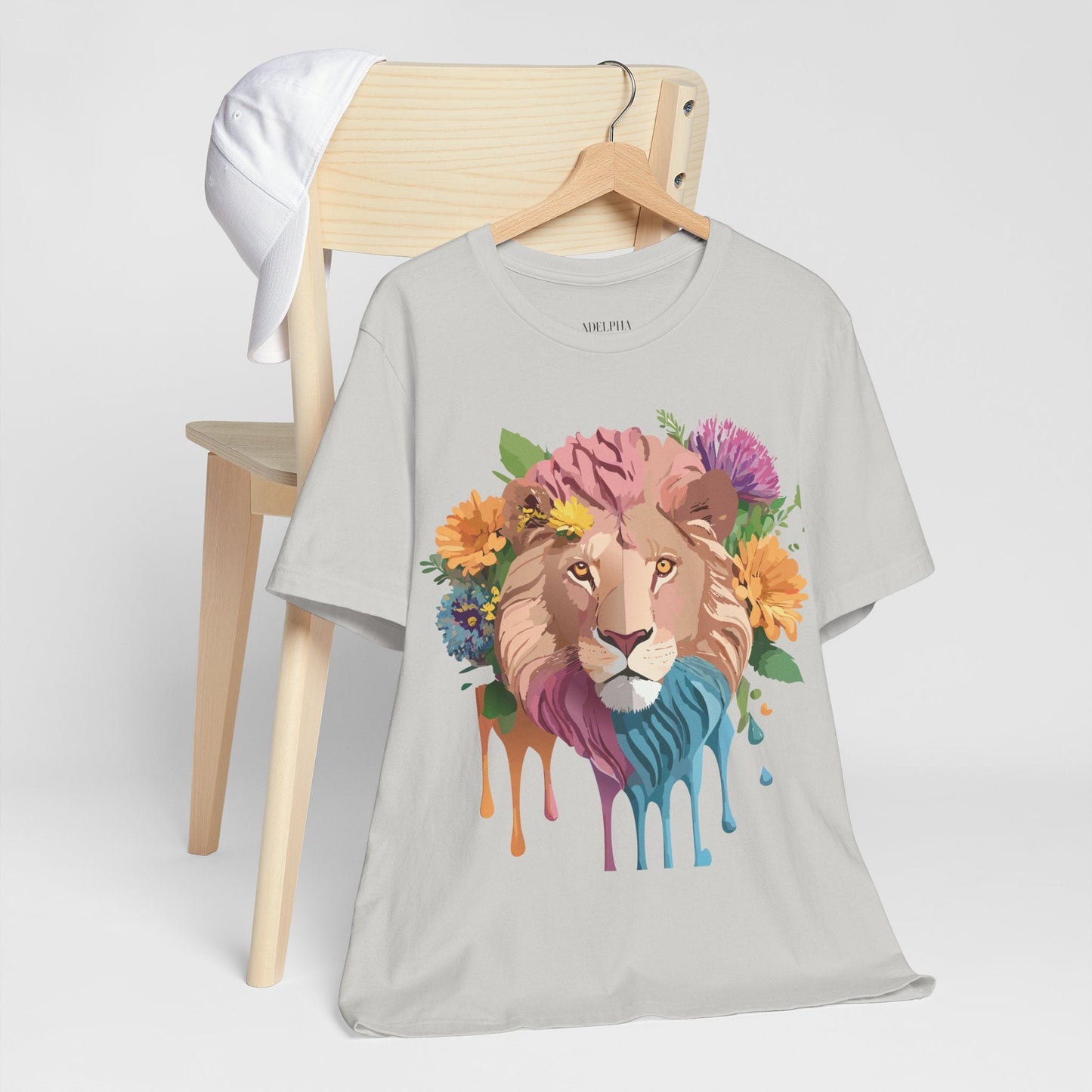 Lion Graphic Tee Unisex Jersey Short Sleeve Art Design Premium Vintage Inspired By Adelpha