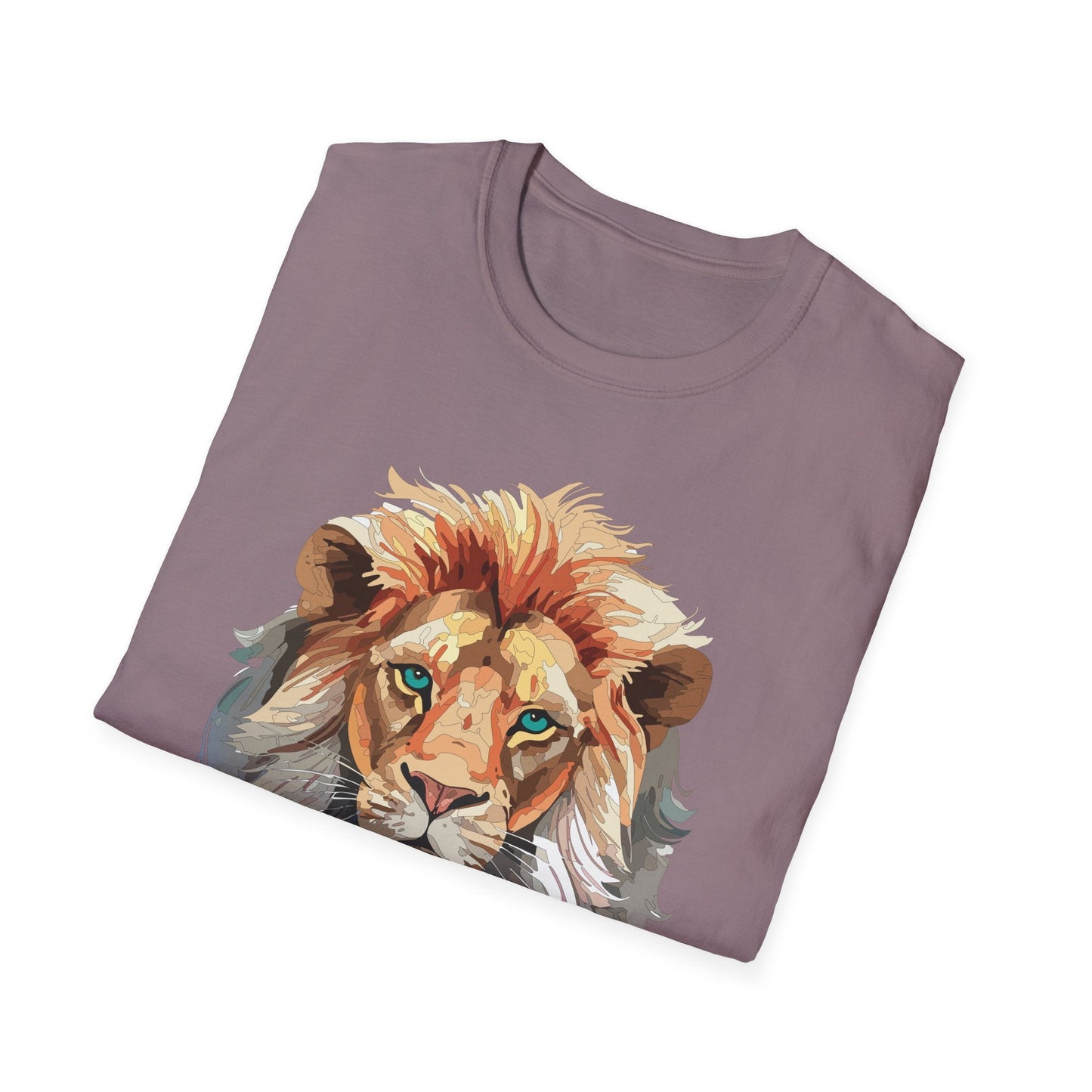 Floral Lion Shirt Unisex Tee Softstyle Gildan 64000 Comfort Fit